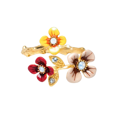 Lucky Blooming Wildflower Adjustable Ring