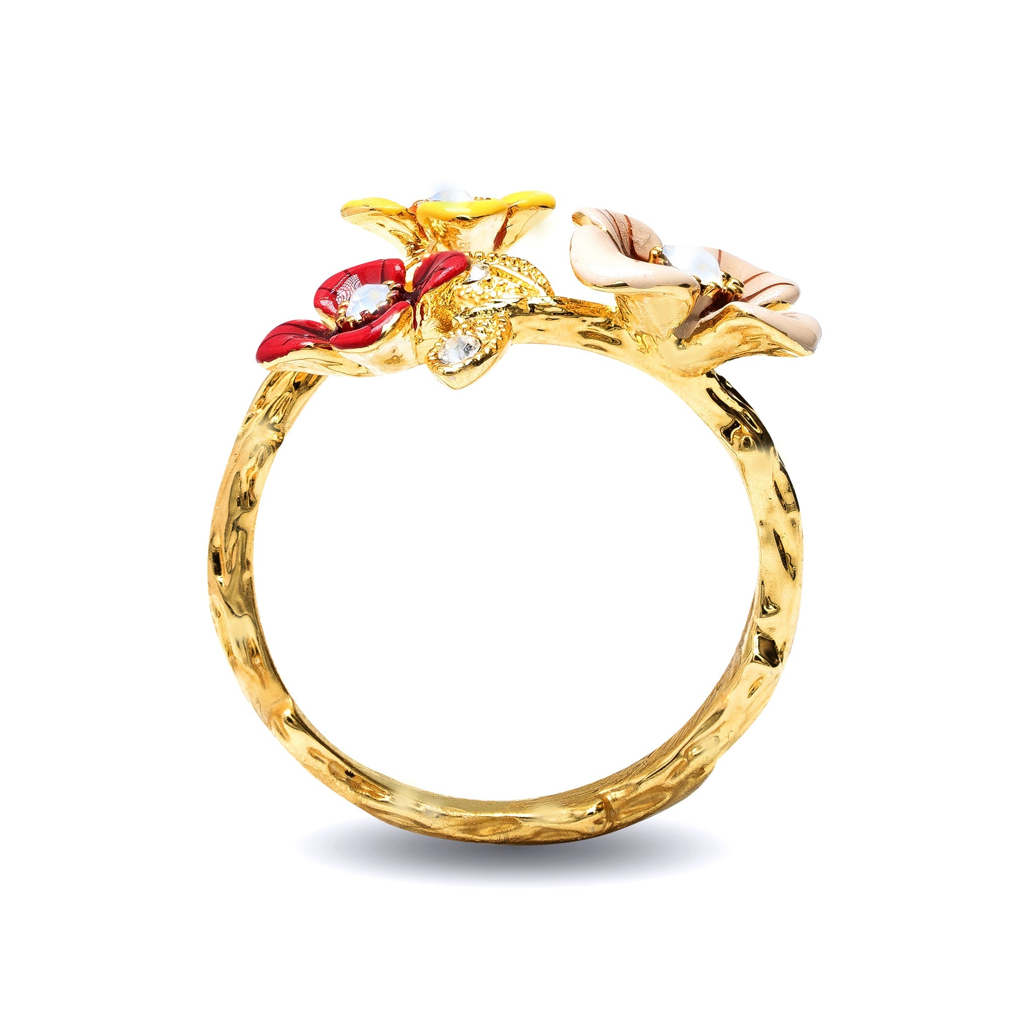 Lucky Blooming Wildflower Adjustable Ring