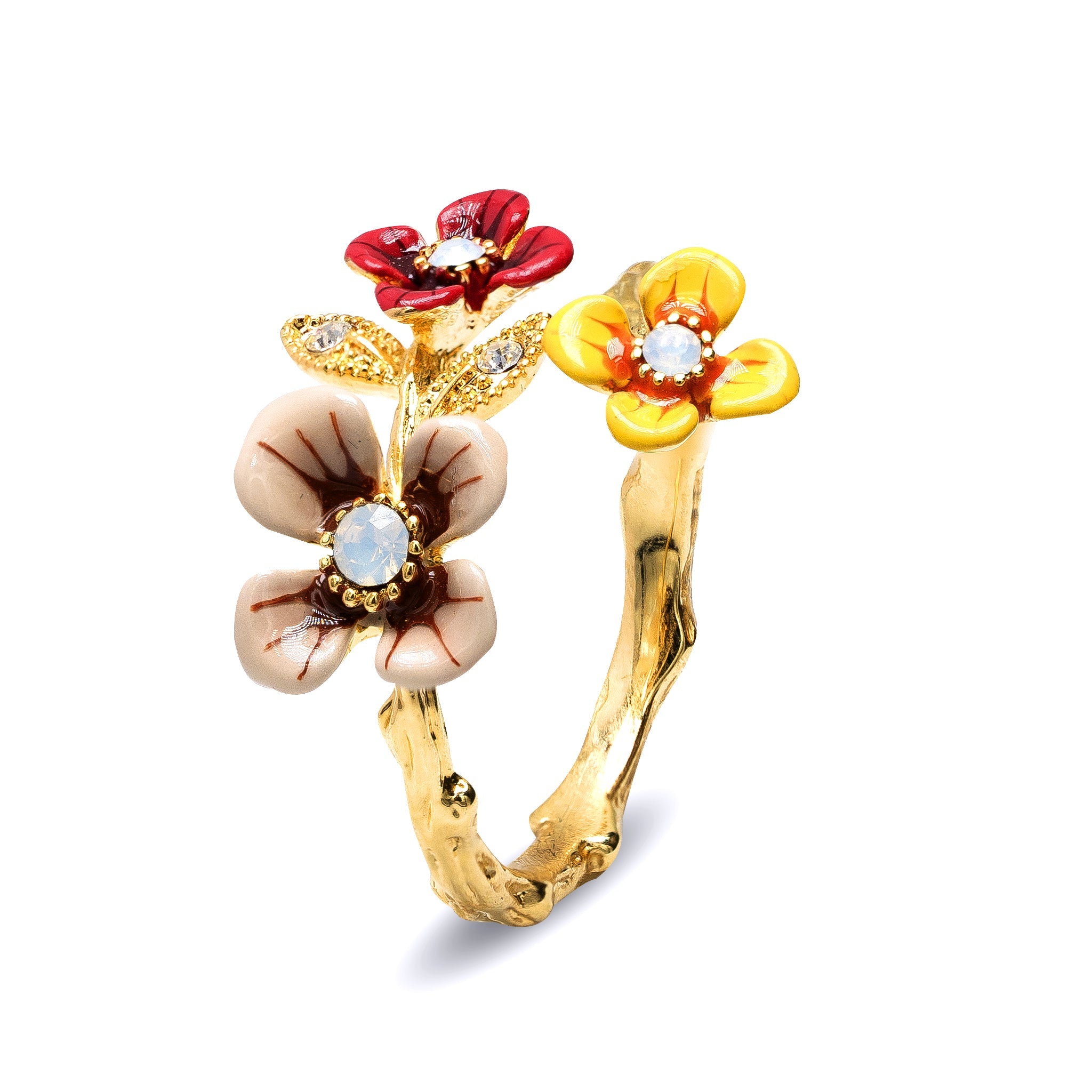 Lucky Blooming Wildflower Adjustable Ring