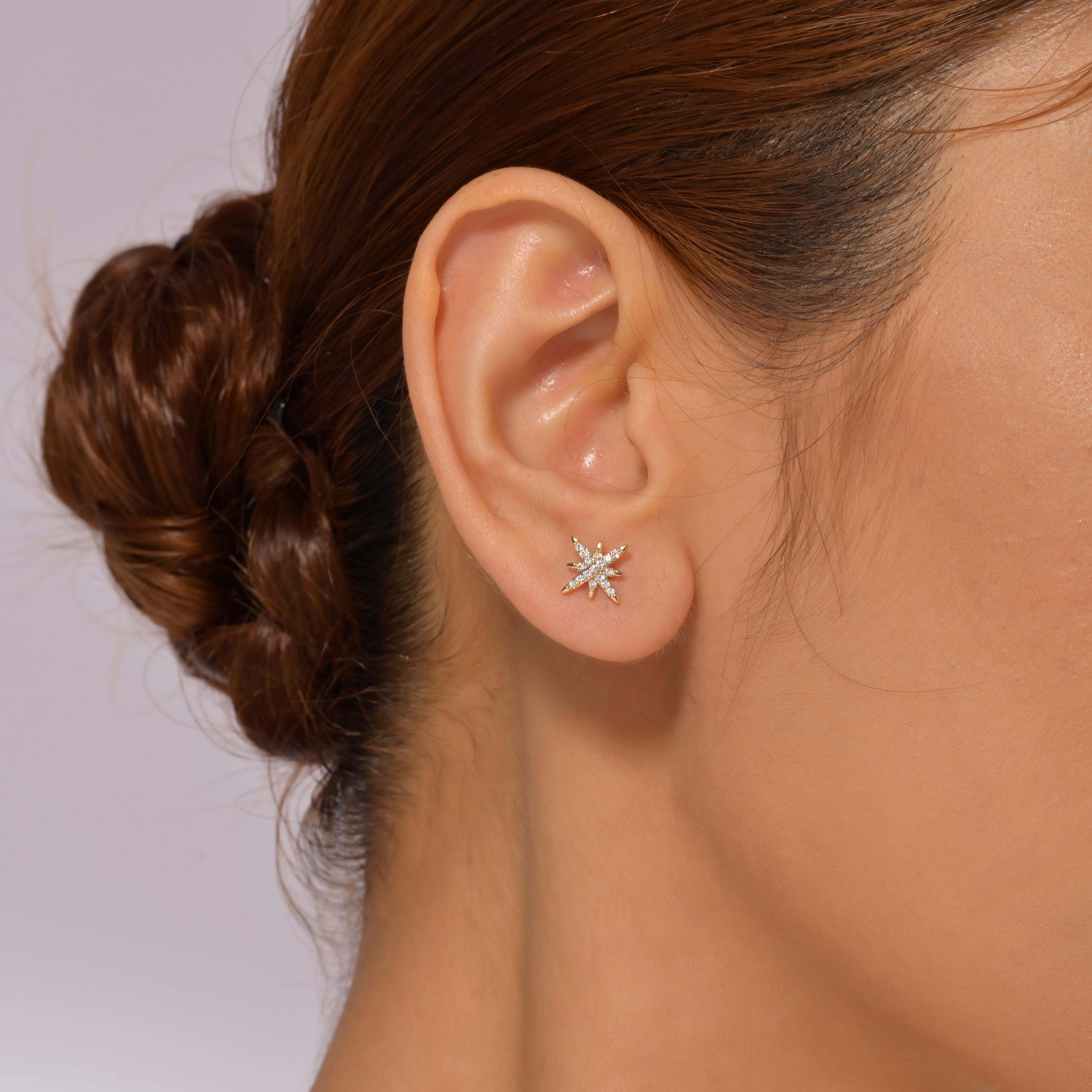 Delicados pendientes con forma de estrella