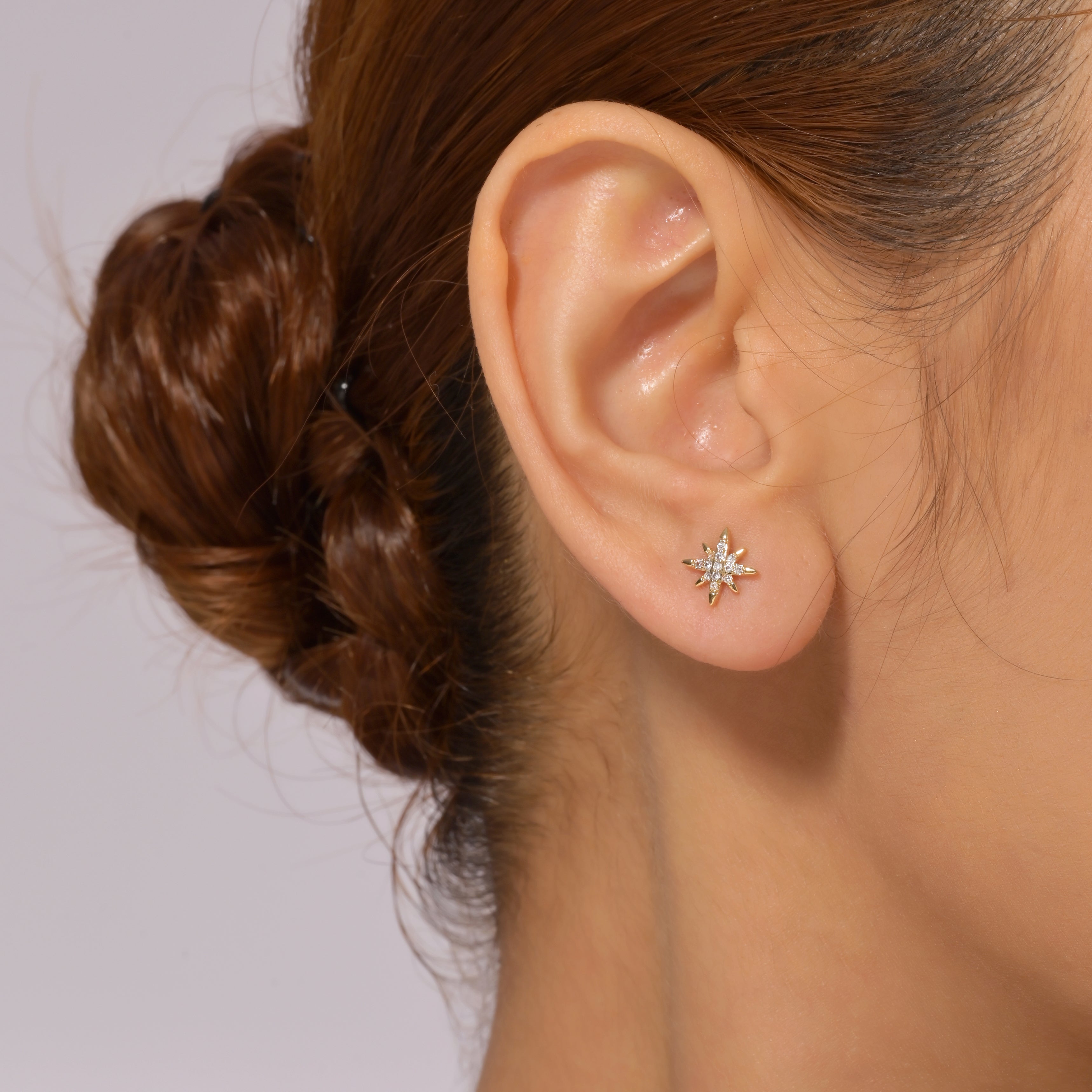 Delicados pendientes con forma de estrella