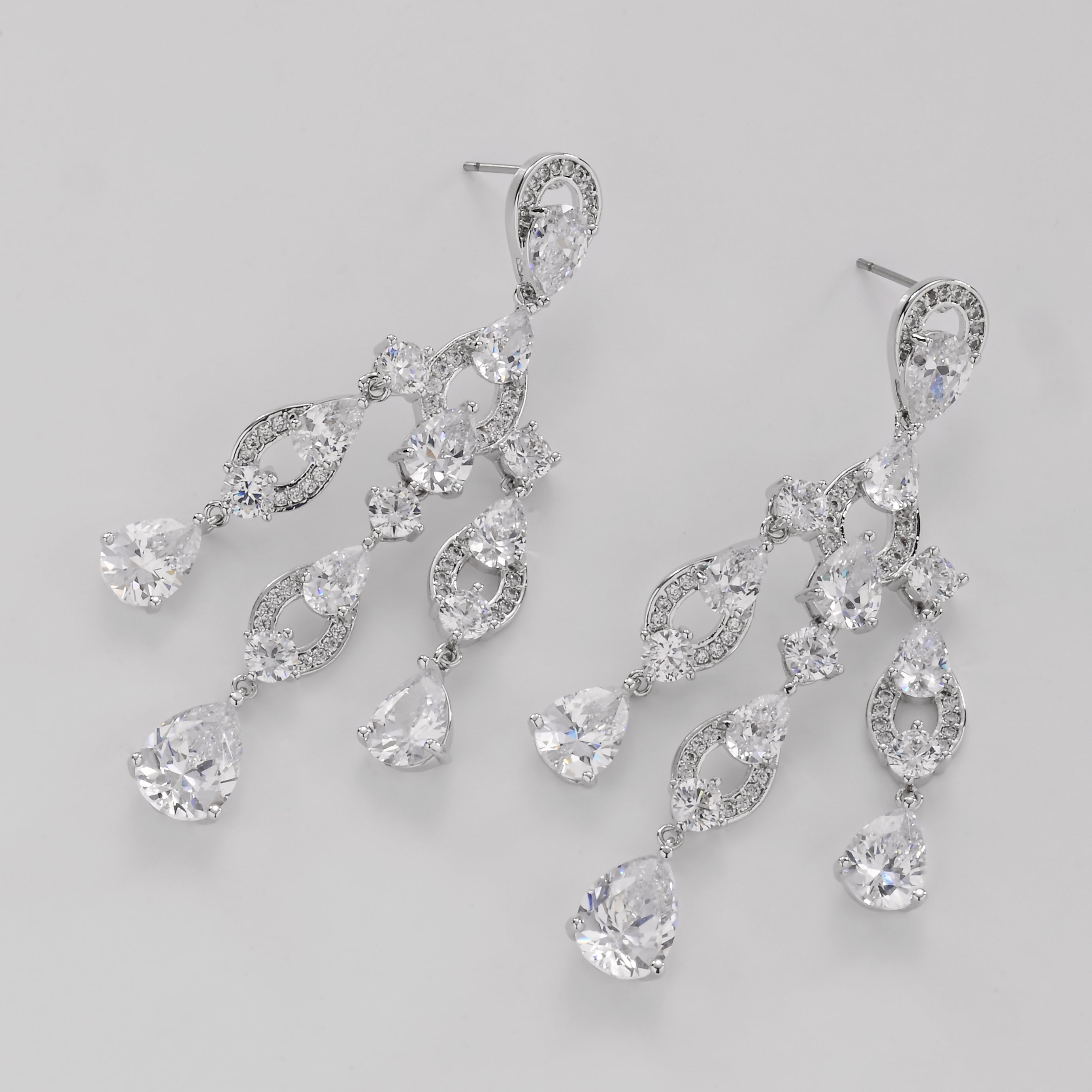 Dazzling Cascade Crystal Earrings