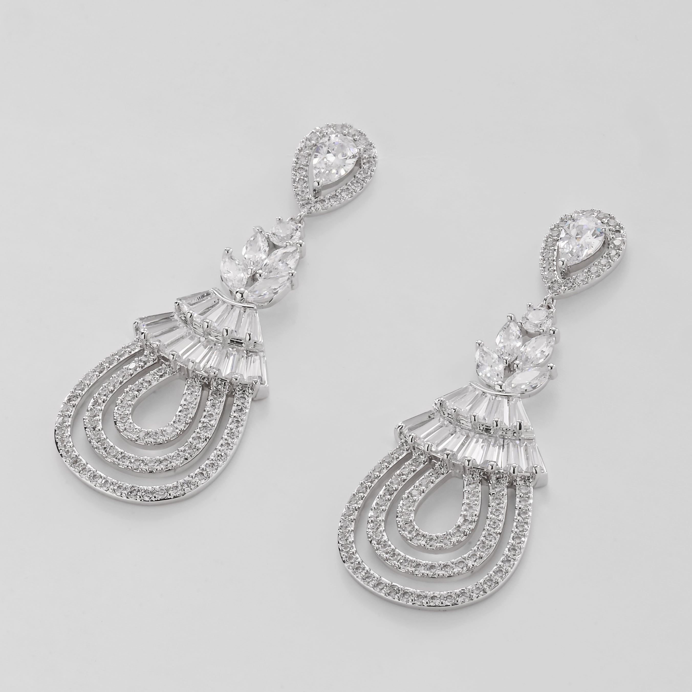 Pendientes colgantes de ángel de cristal