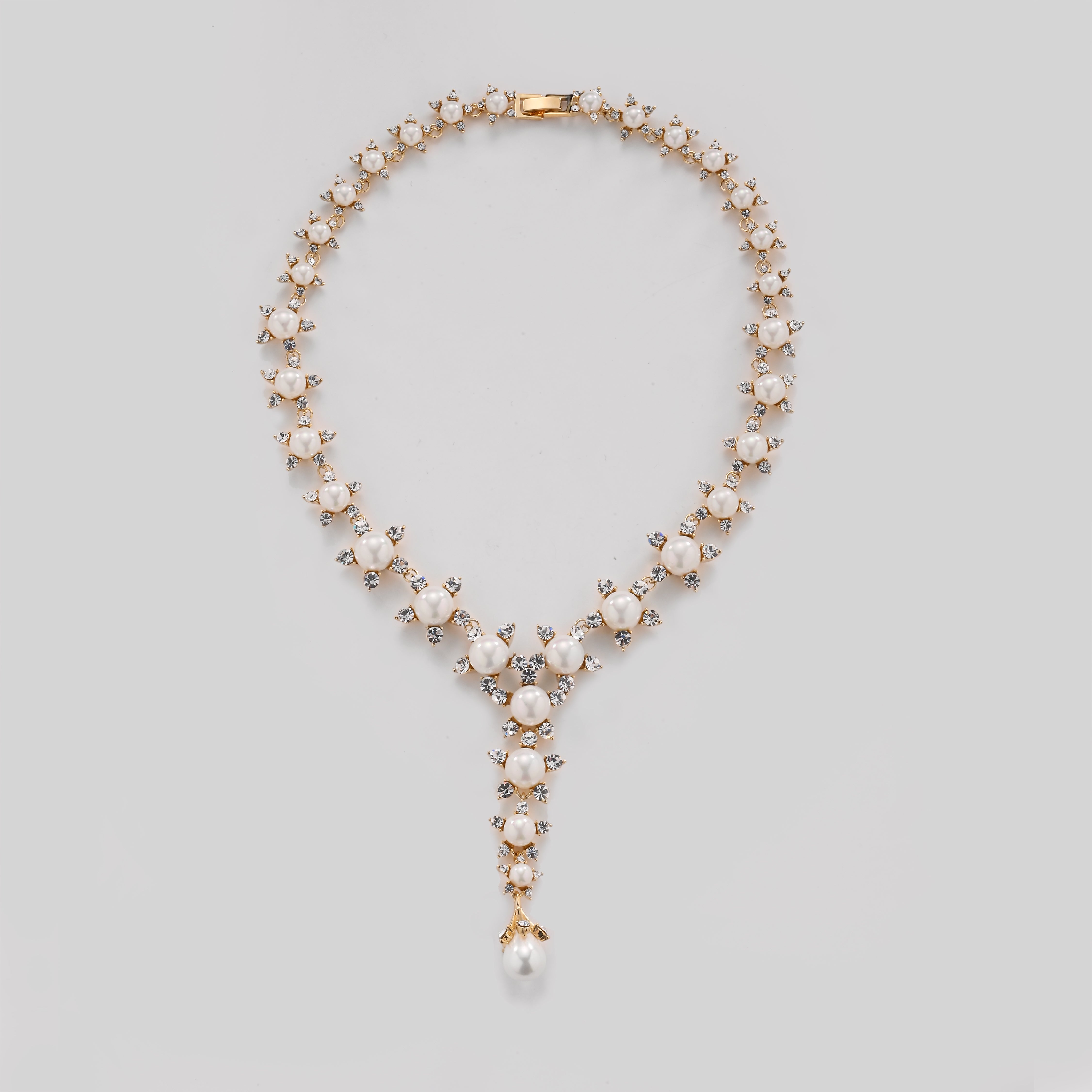 Collar de cadena de jardín de perlas