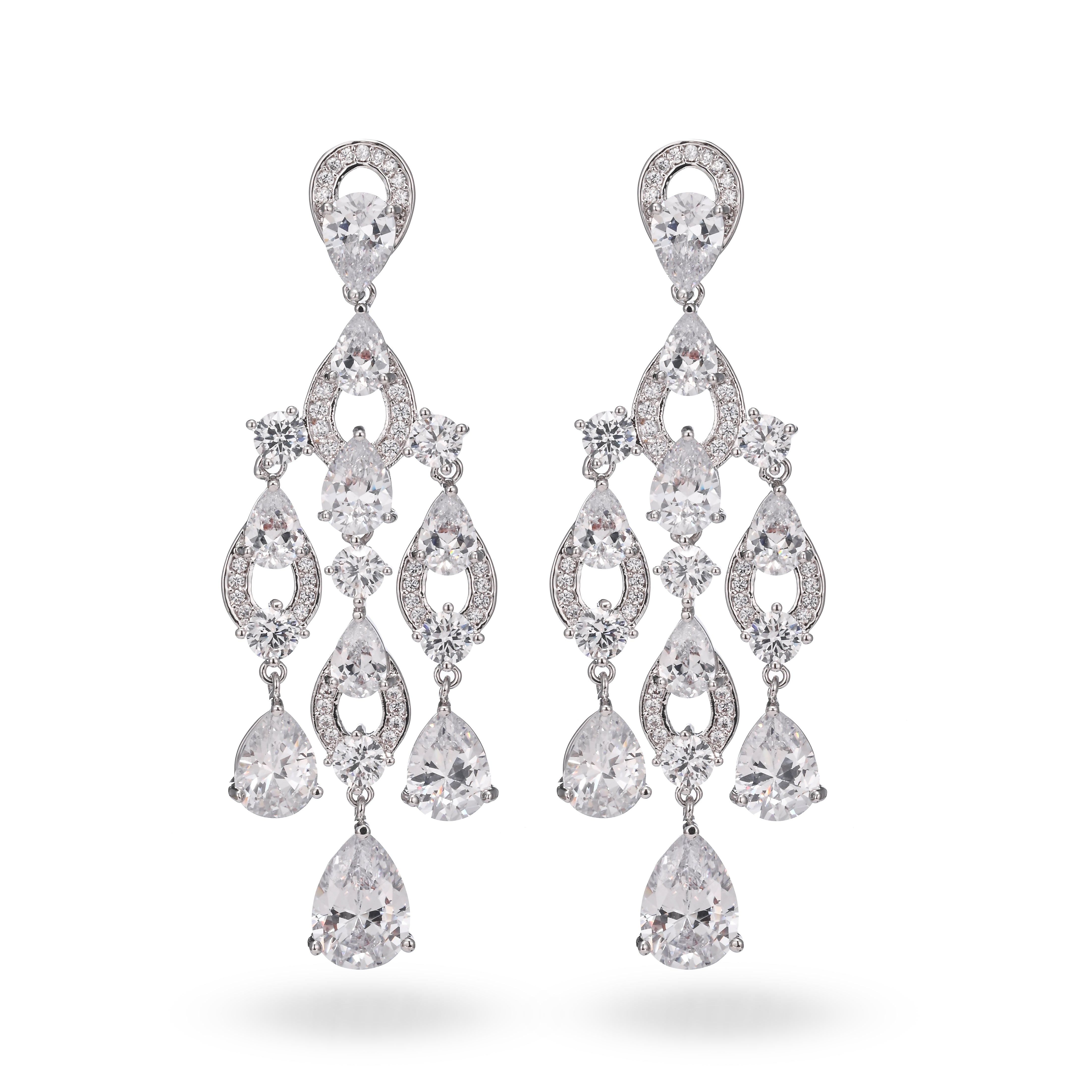 Dazzling Cascade Crystal Earrings