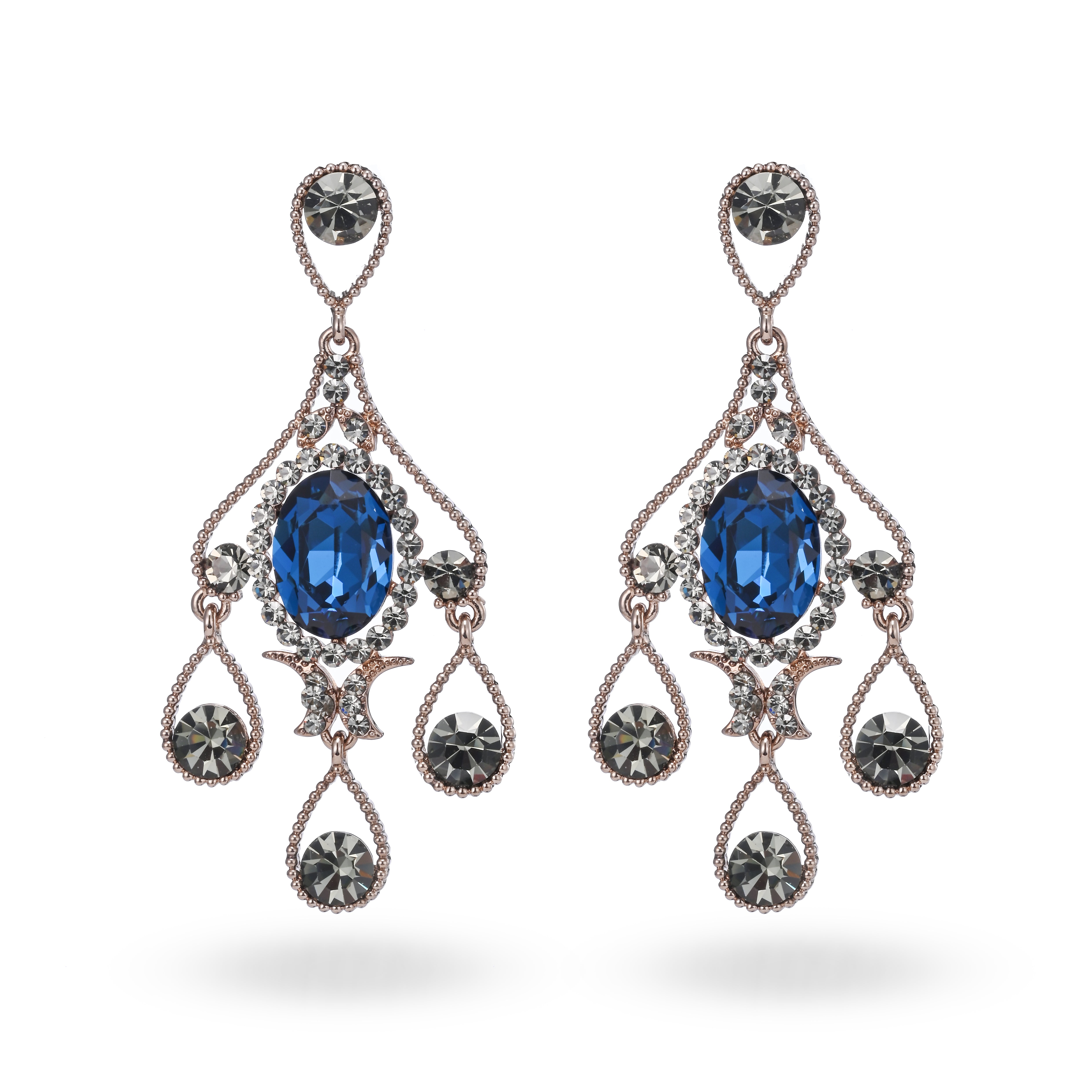 Royal Sapphire Crystal Jewelry Set