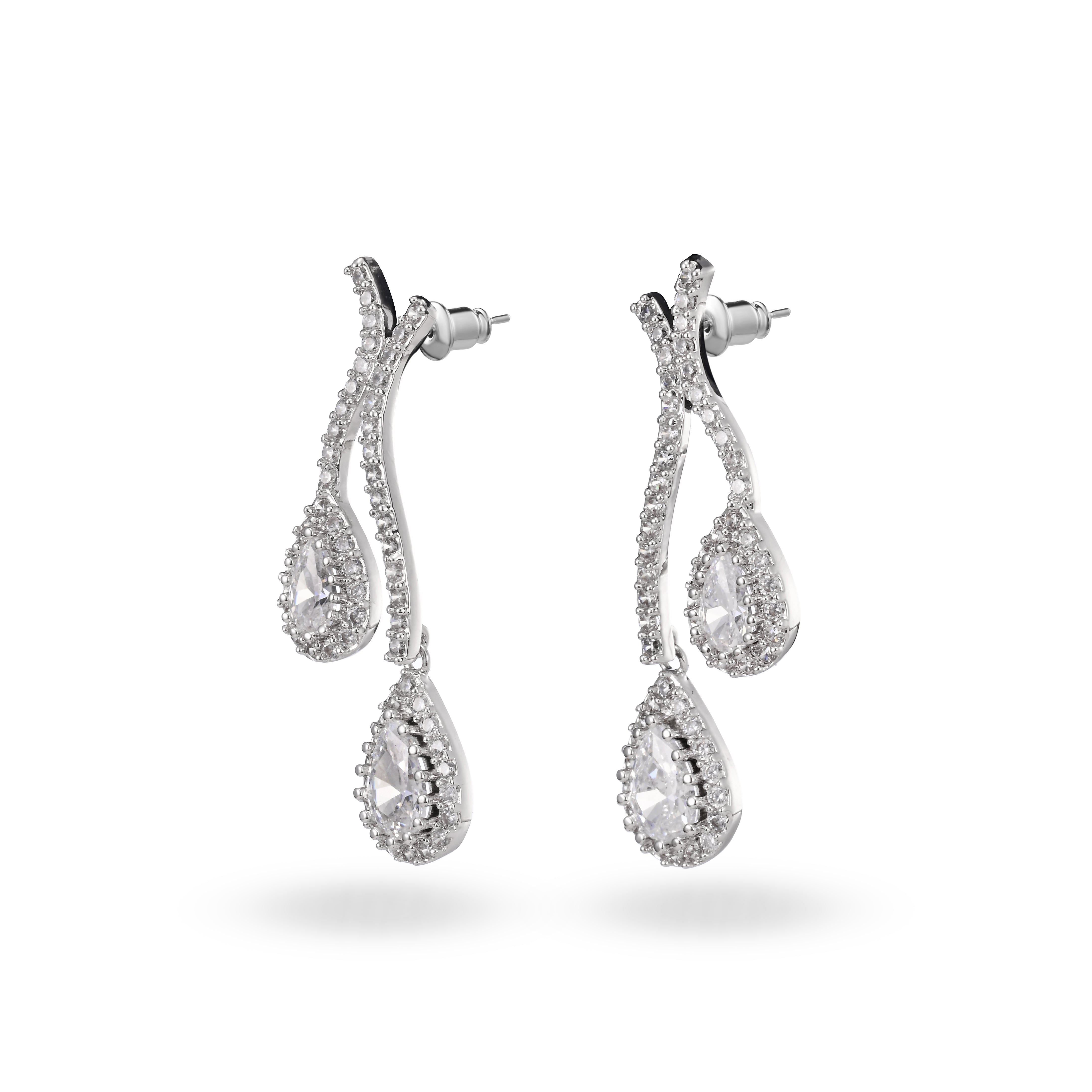 Pendientes de alas de cristal centelleantes