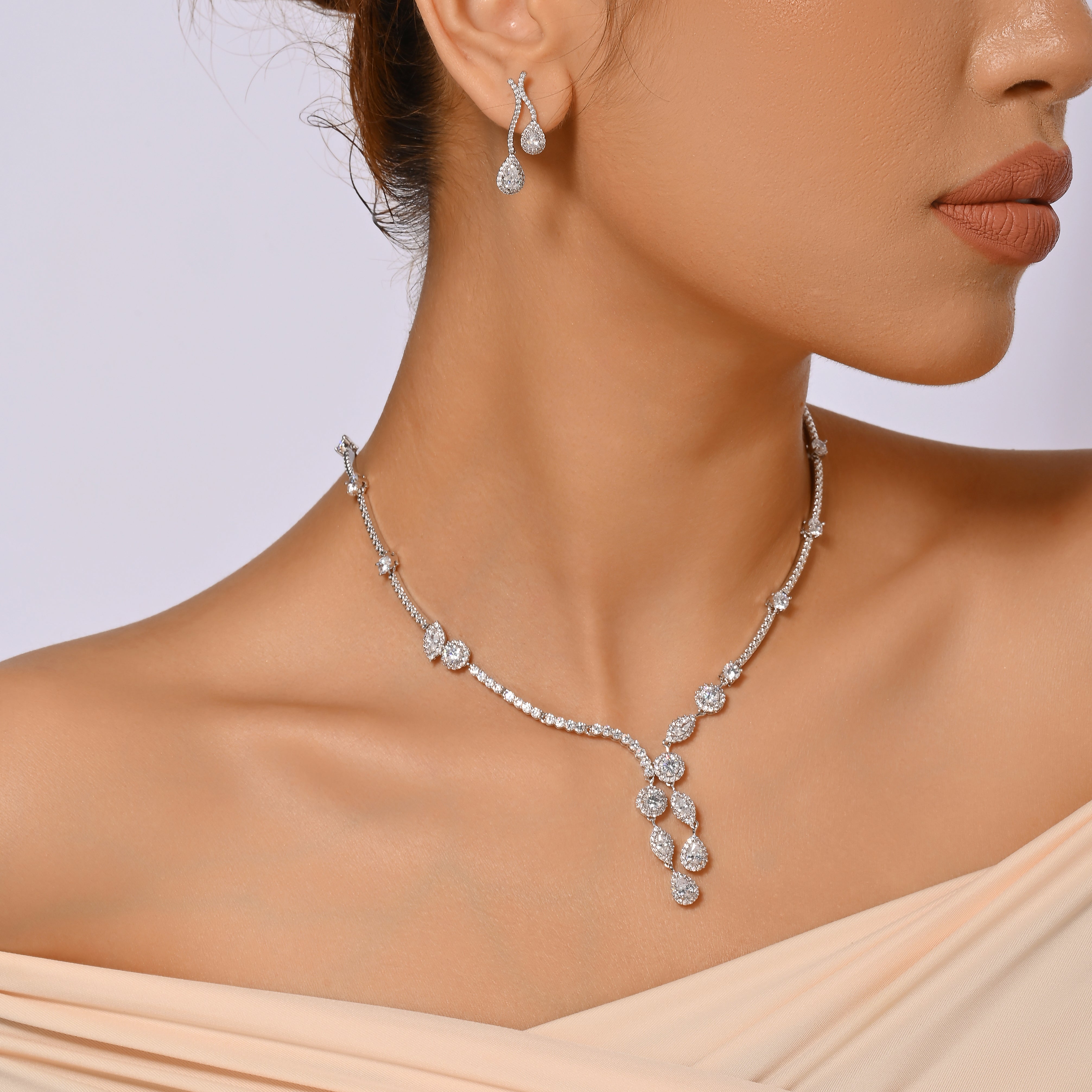 Crystal Dewdrop Jewelry Set