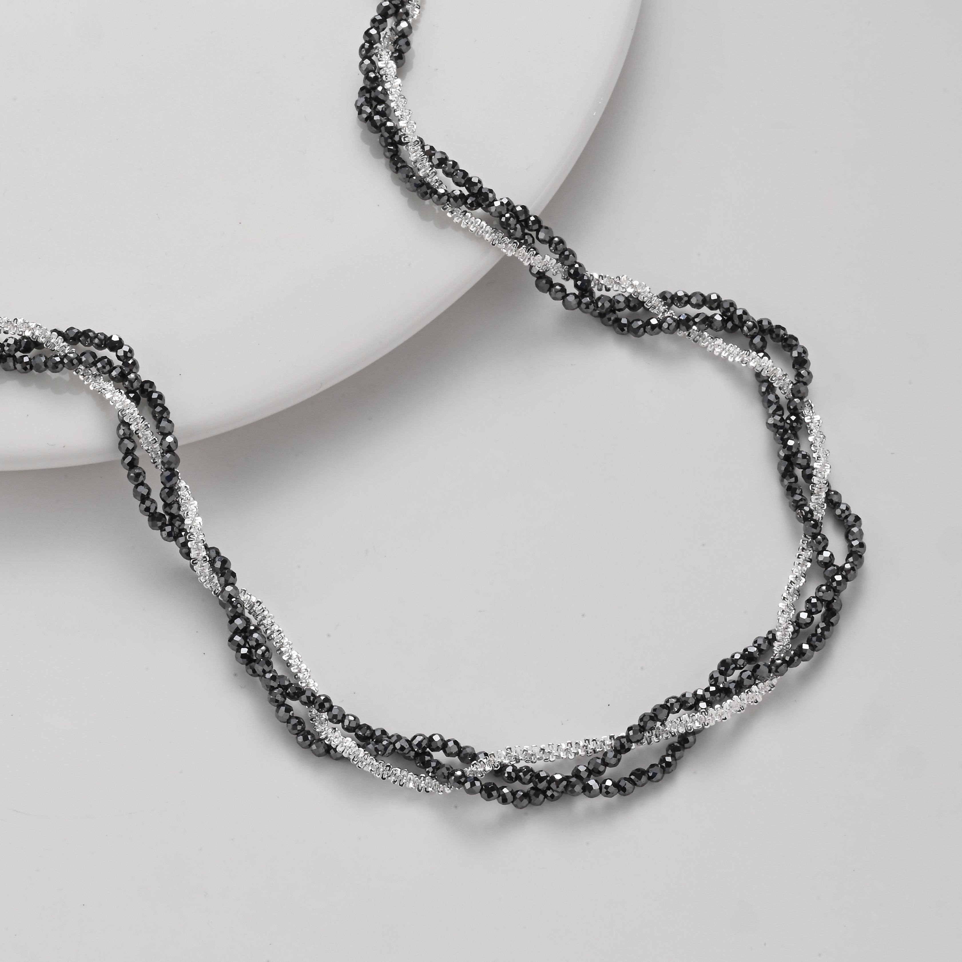 Midnight Elegance Beaded Necklace