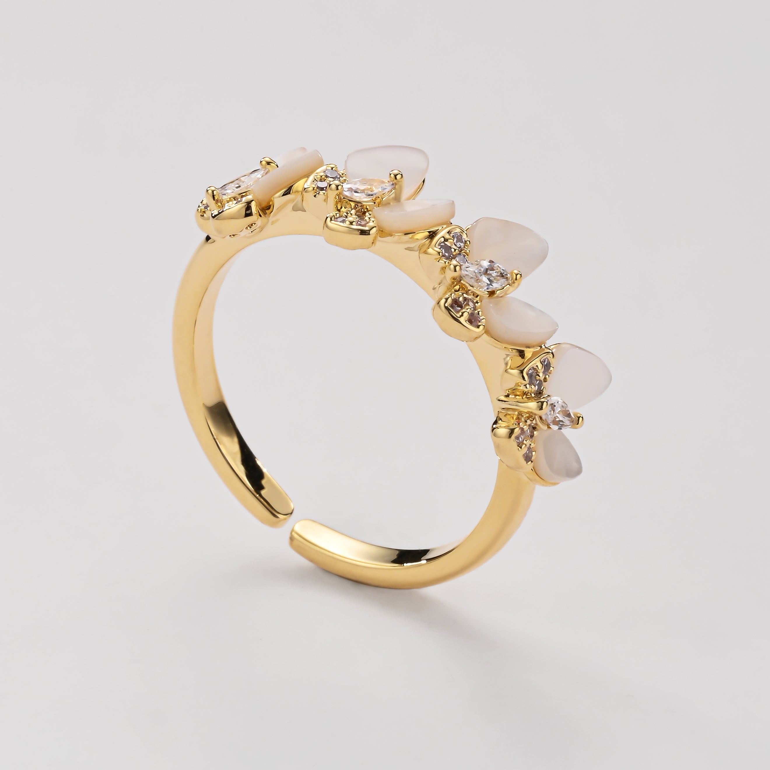 Moonstone Tiara Adjustable Ring