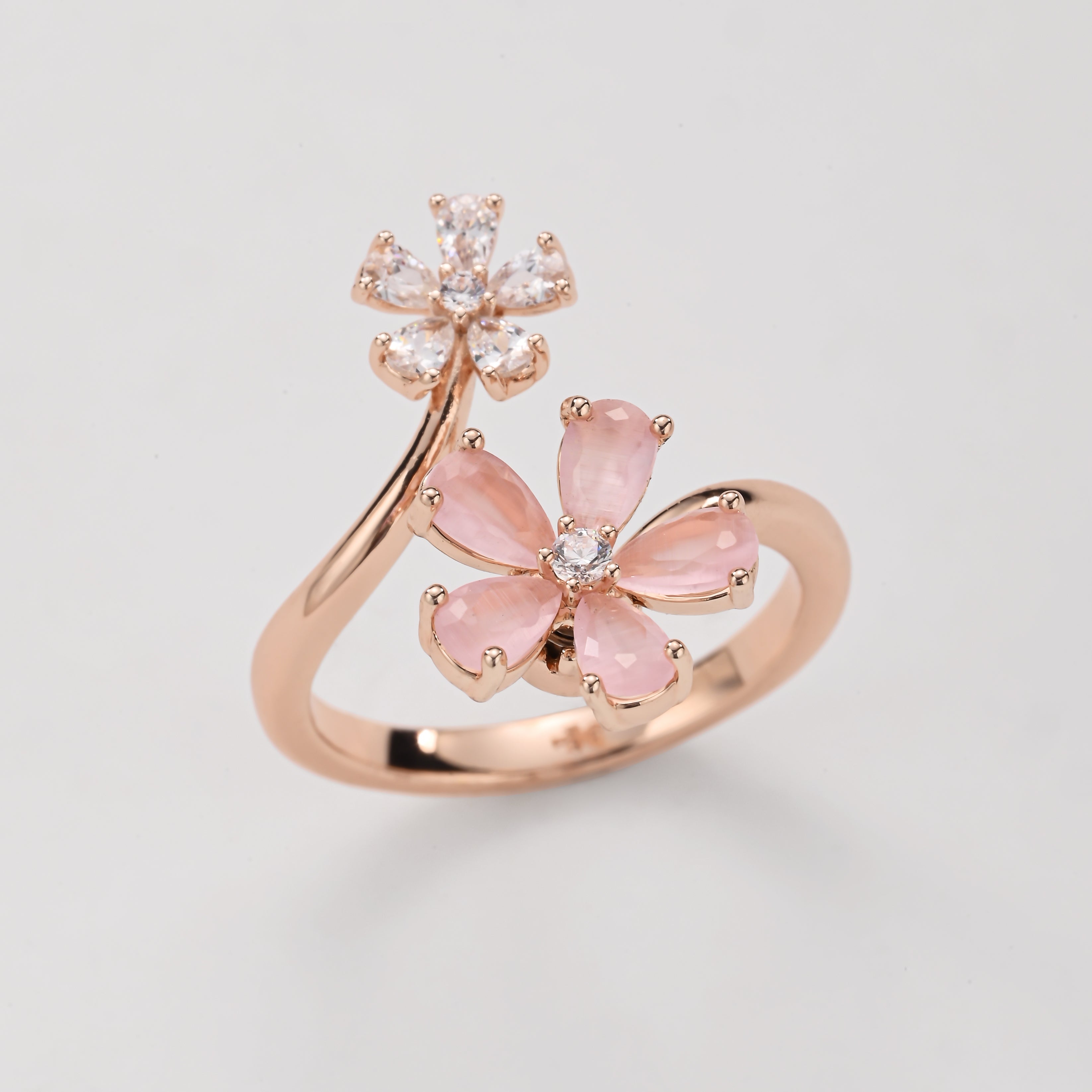 Blush Blossom Wrap Ring
