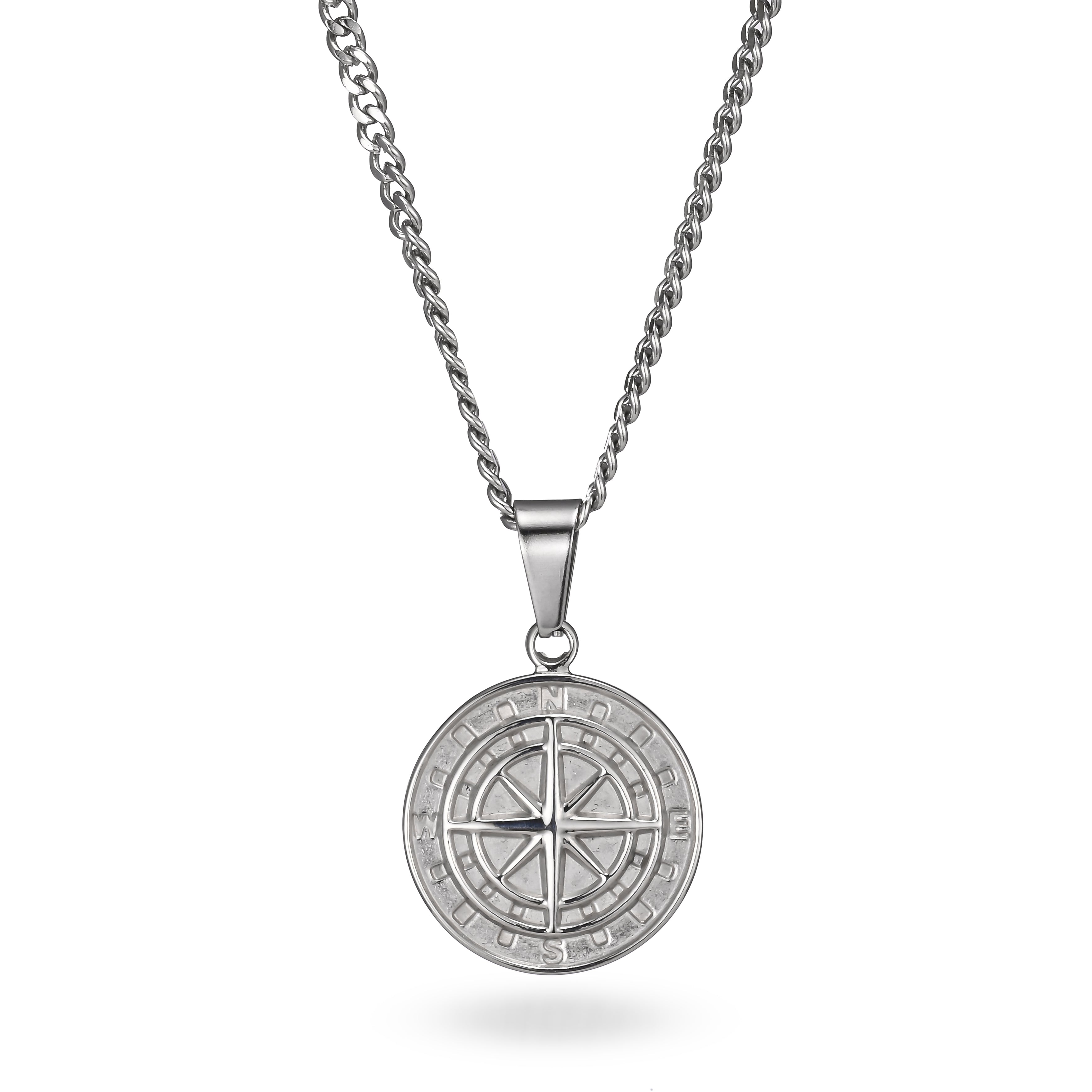 Ancient Compass Pendant Necklace