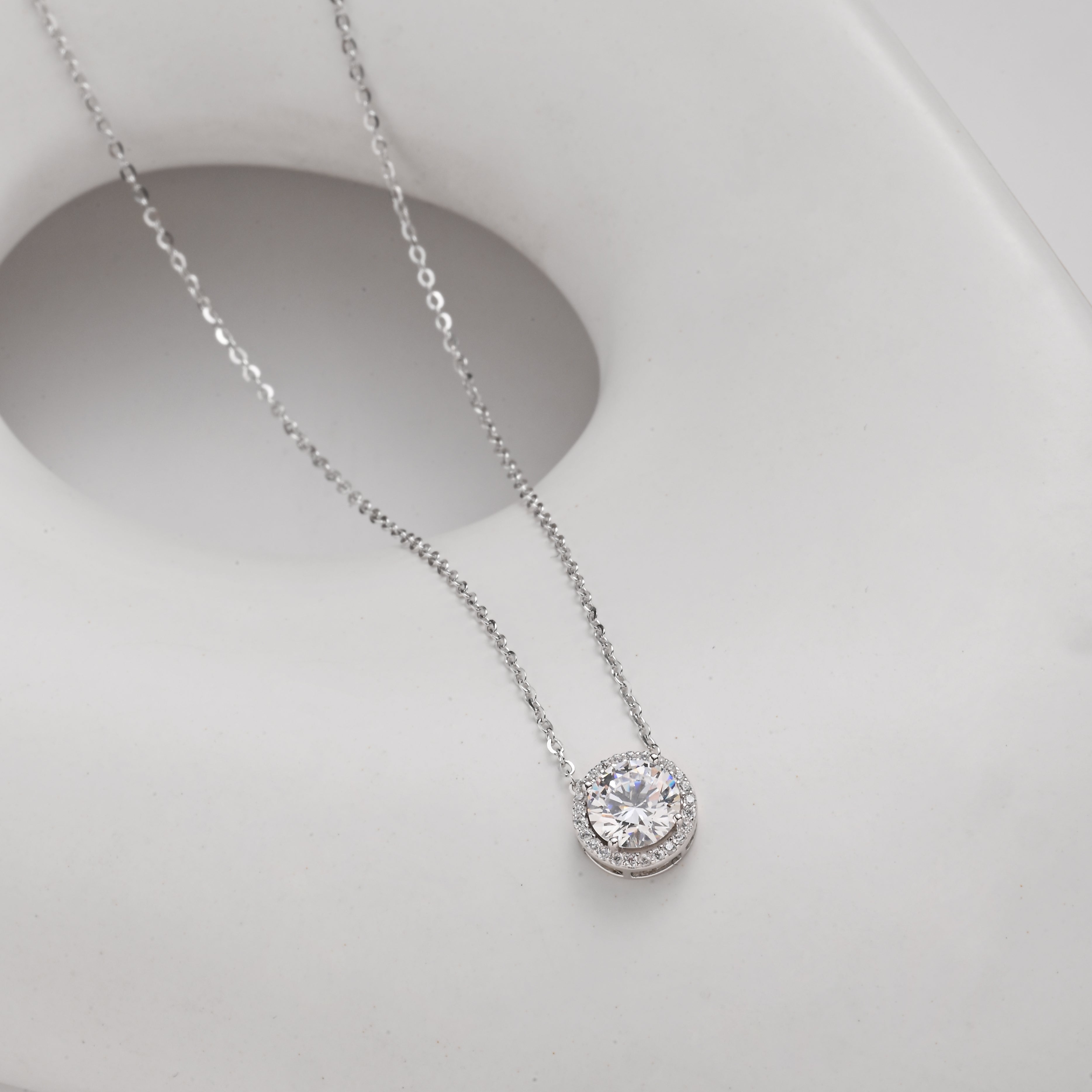 Conjunto de joyas de cristal de halo