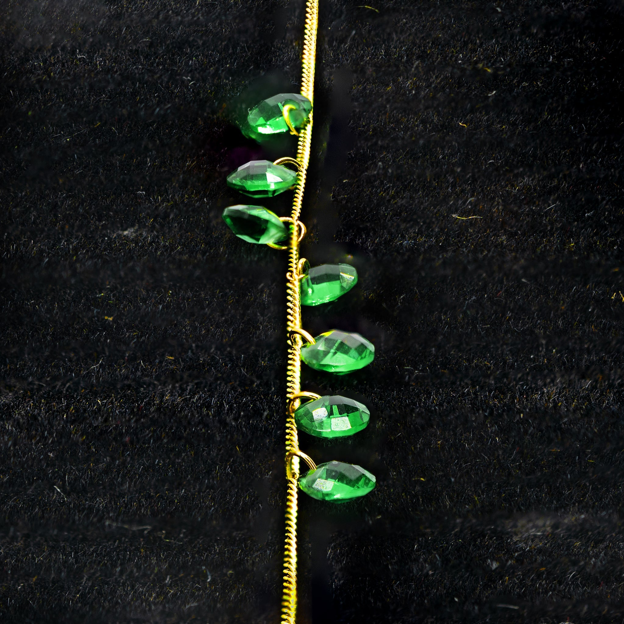 Emerald Meteor Shower Adjustable Earrings