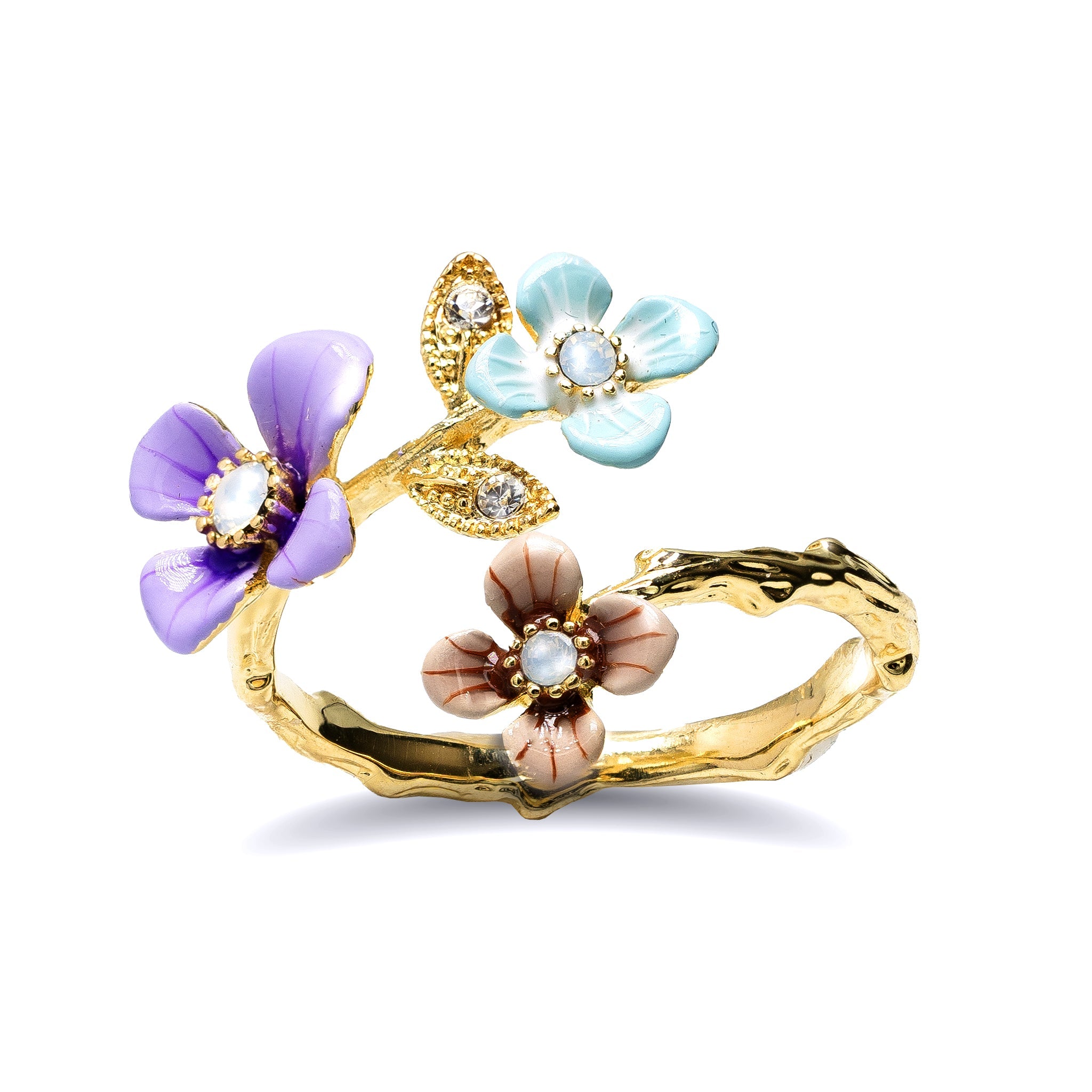 Lucky Wildflower Blossom Adjustable Ring