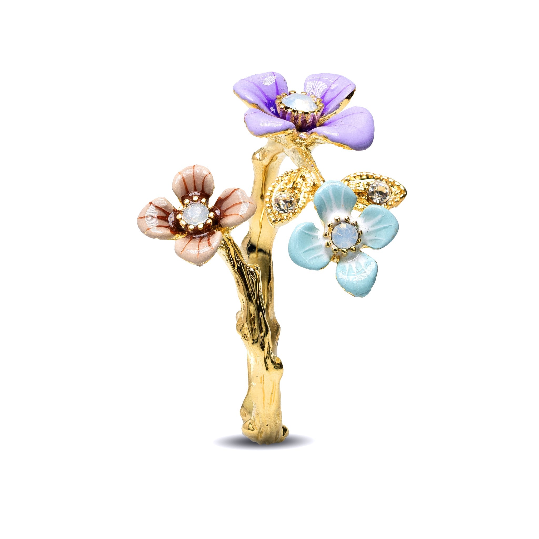 Lucky Wildflower Blossom Adjustable Ring