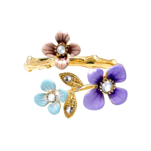 Lucky Wildflower Blossom Adjustable Ring