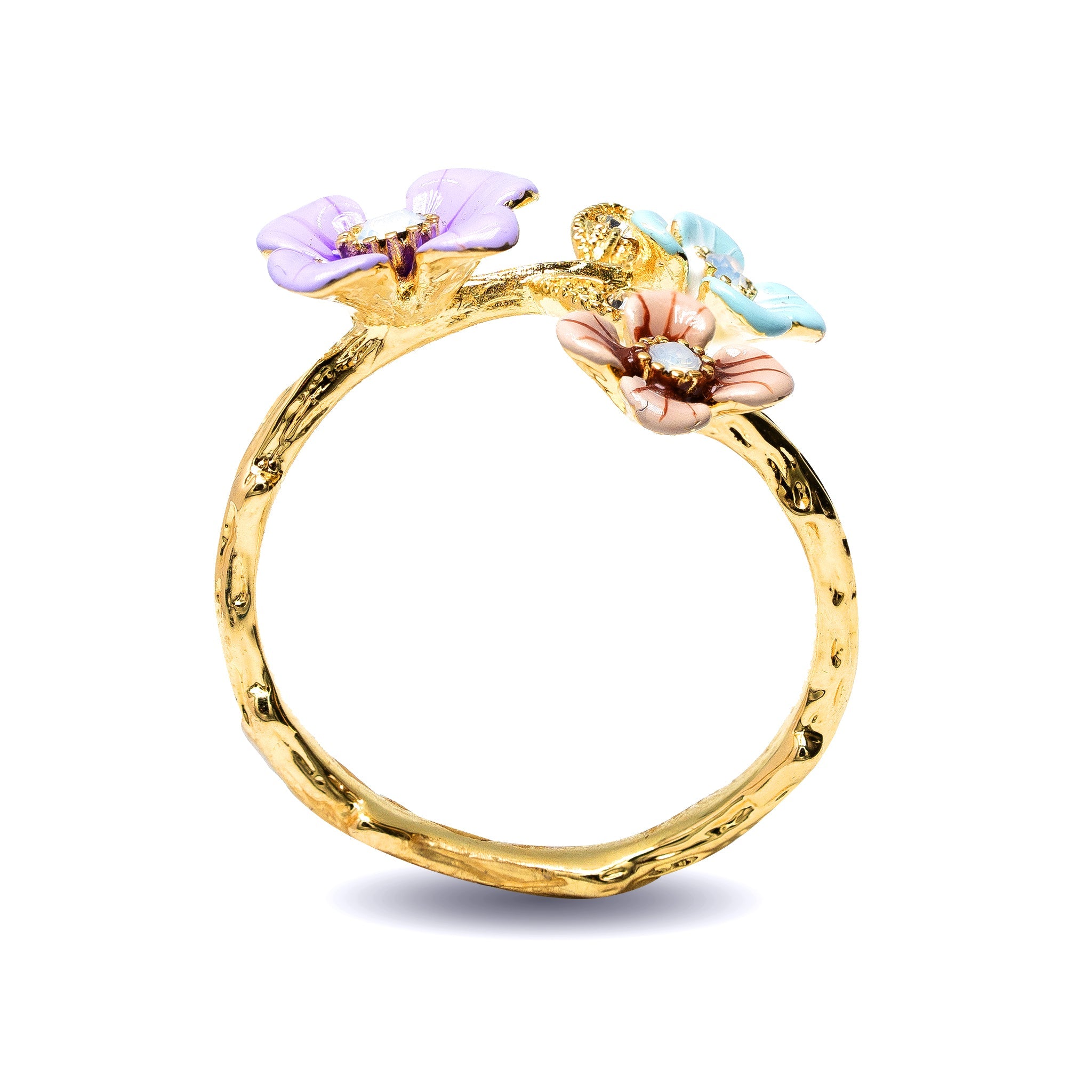 Lucky Wildflower Blossom Adjustable Ring