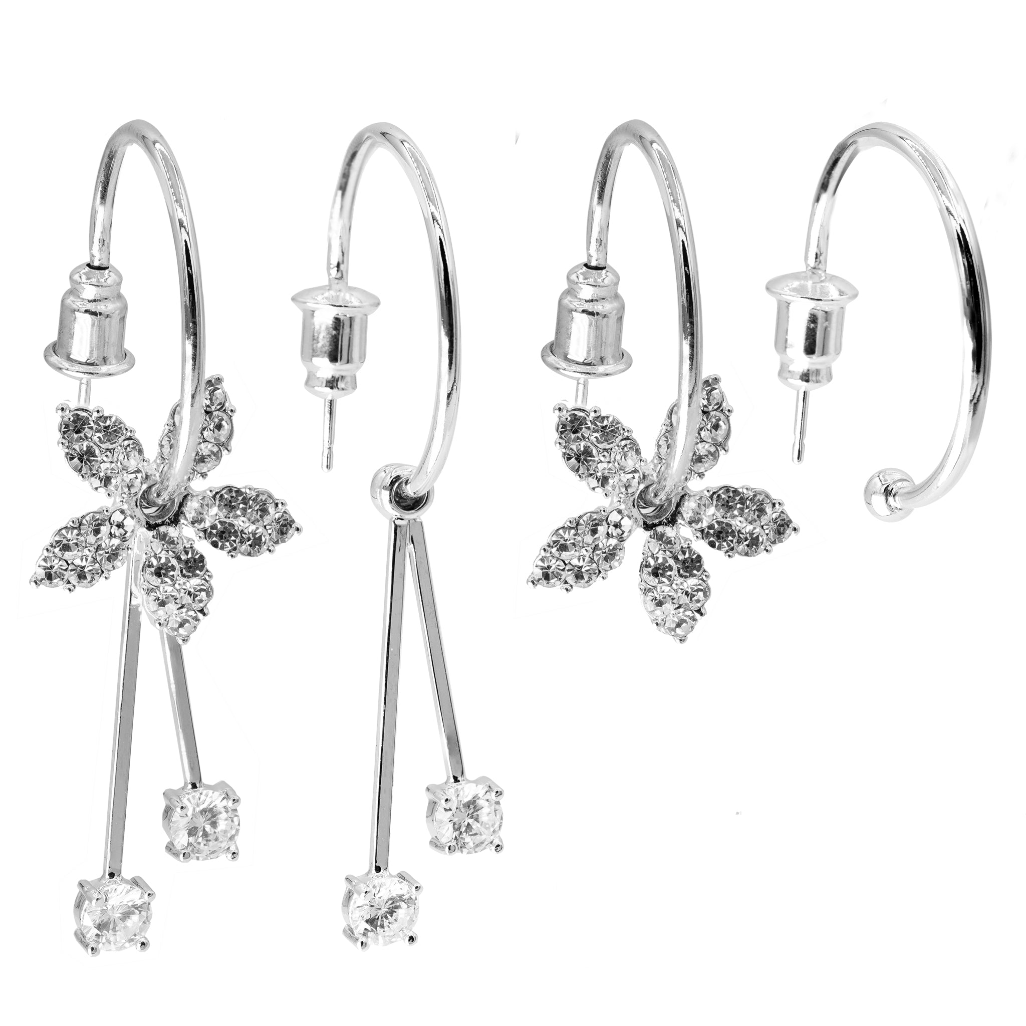 Pendientes ajustables Glamour Lily 6 en 1