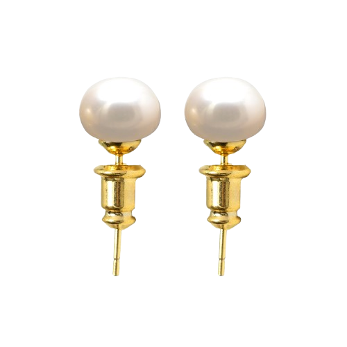 Genuine Freshwater Pearl Stud Earrings - Hypoallergenic & Nickel-free, Sterling silver back post, Genuine Freshwater Pearl, Perfect Daily Jewelry gift for her