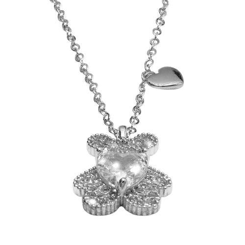 Sweet Double Love Bear Necklace