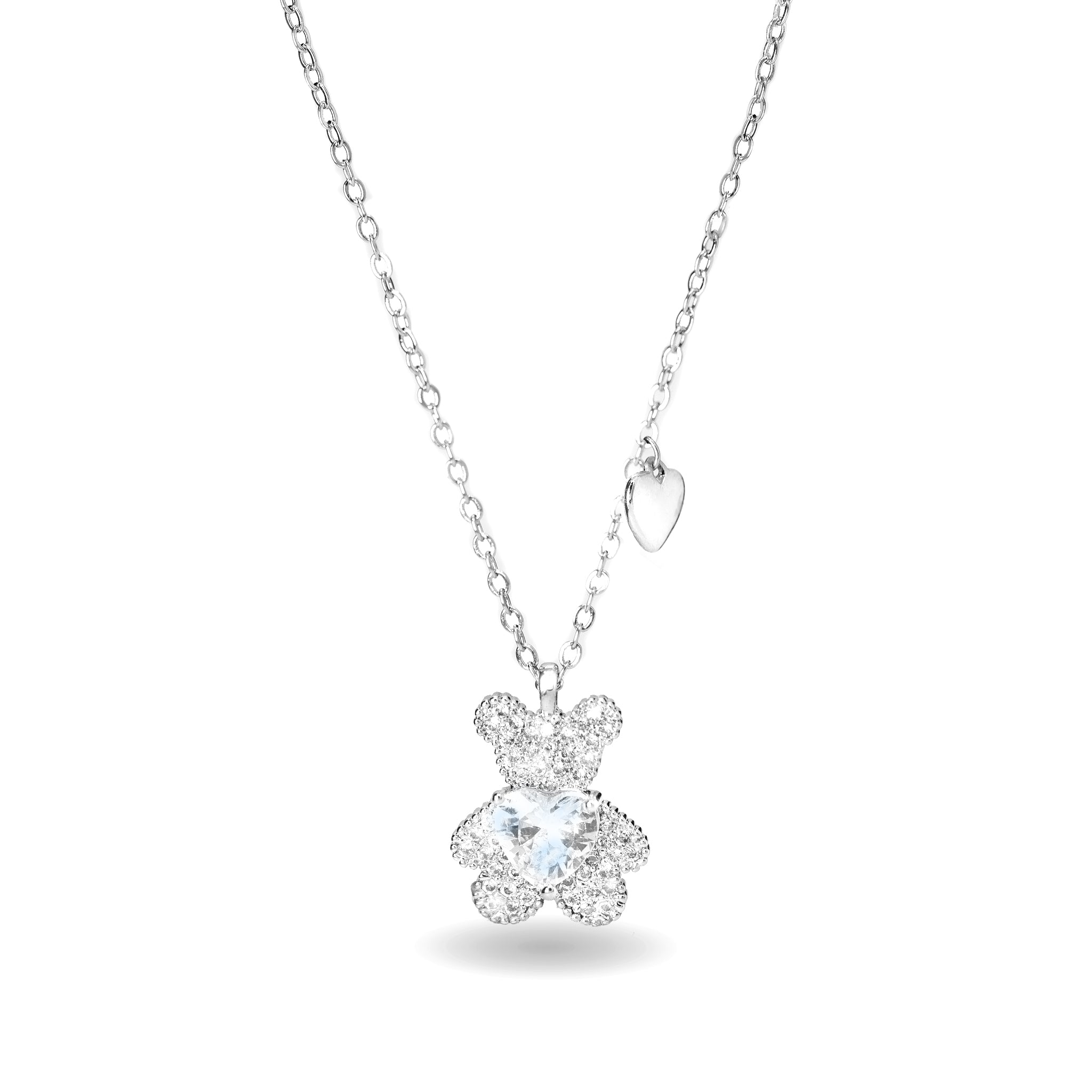 Sweet Double Love Bear Necklace