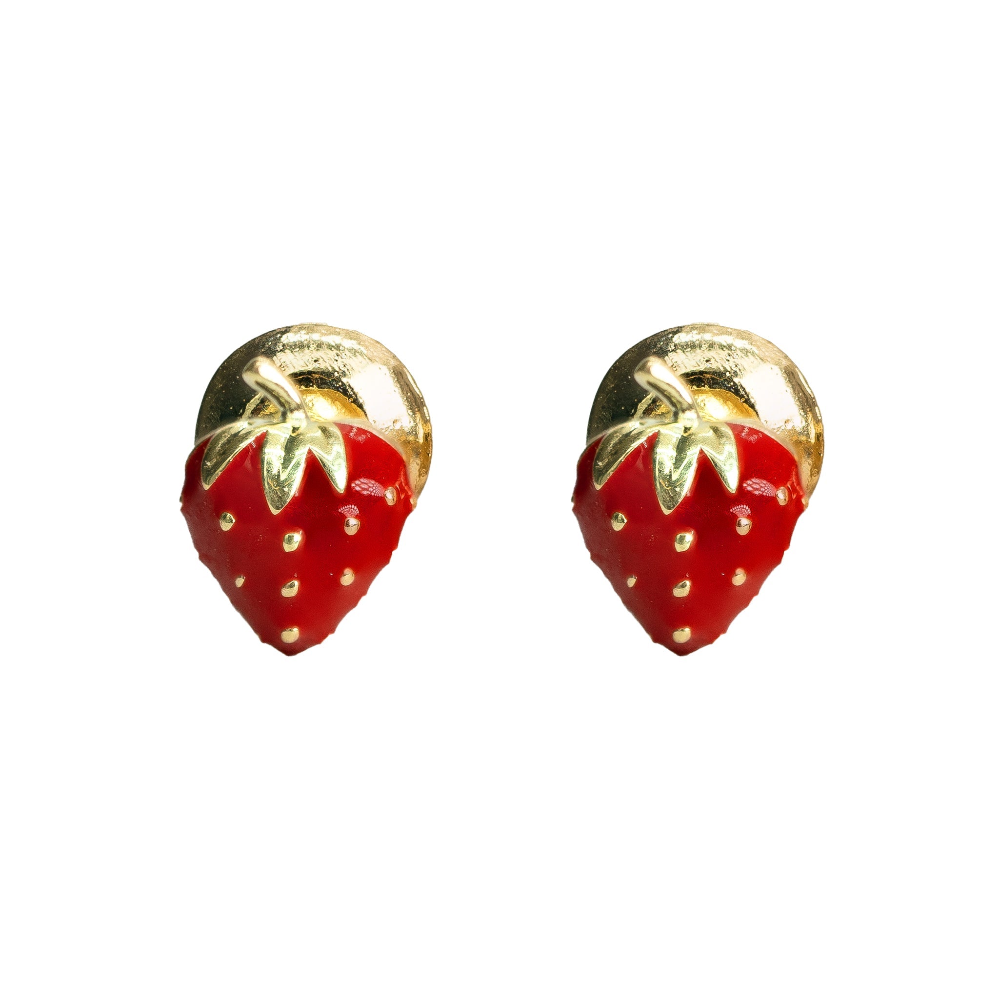 Sweet Sterling Silver Strawberry Studs