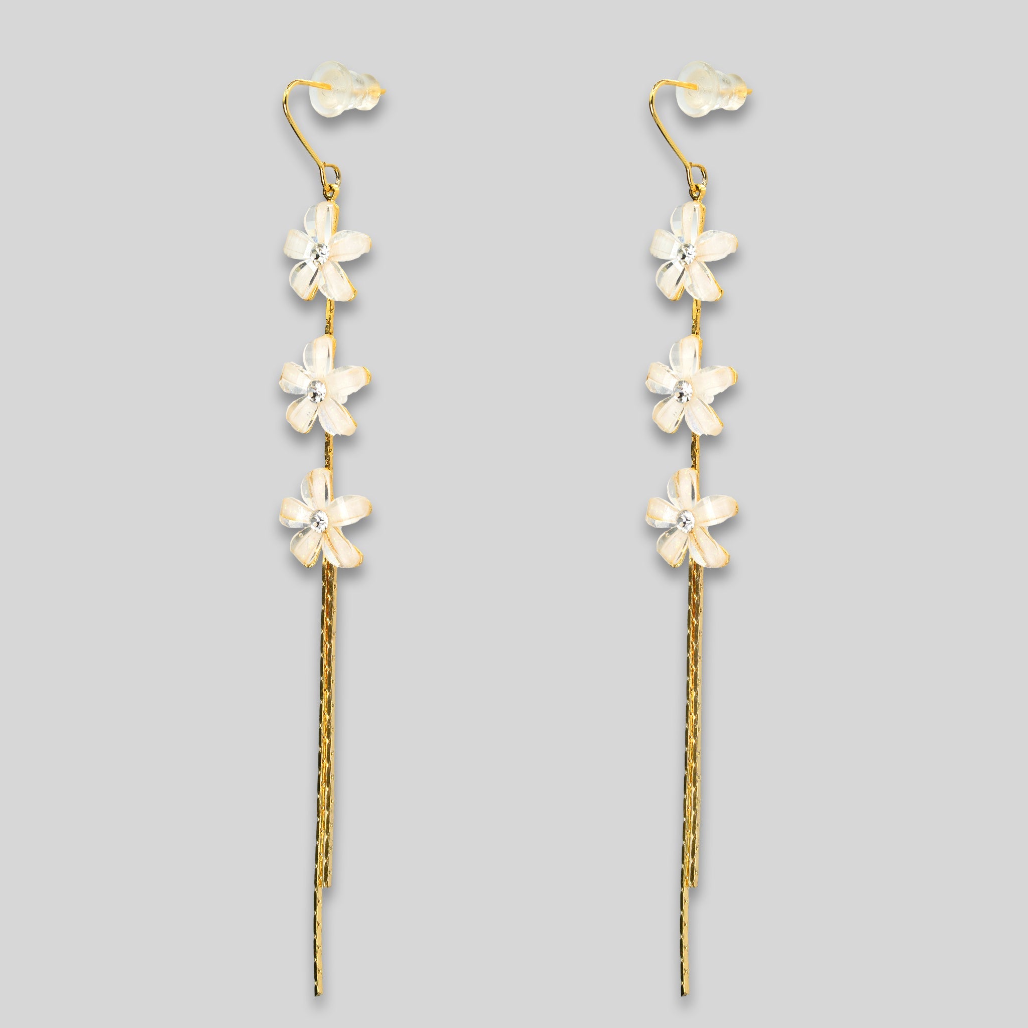 Pure Dream Flower Drop Earrings