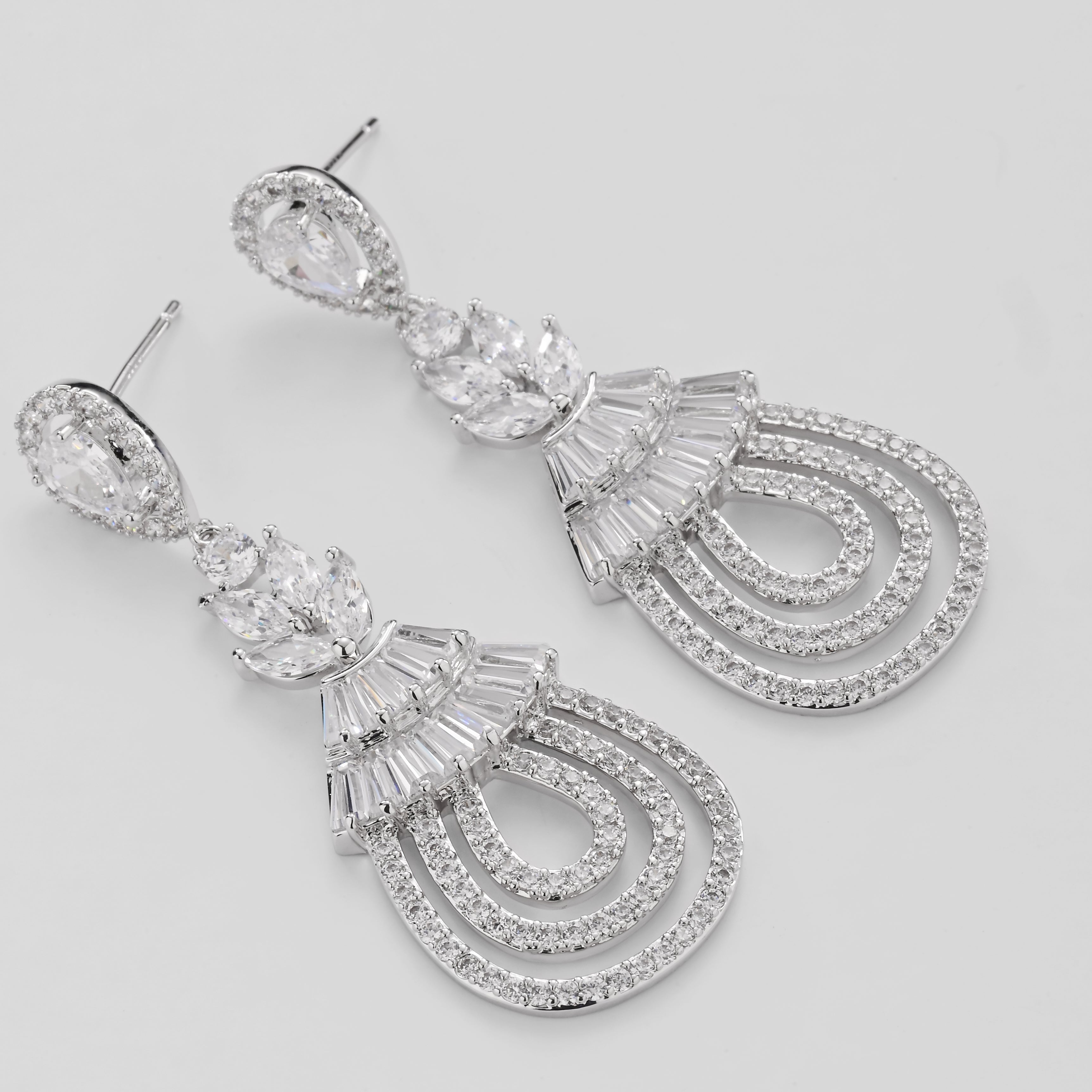 Pendientes colgantes de ángel de cristal