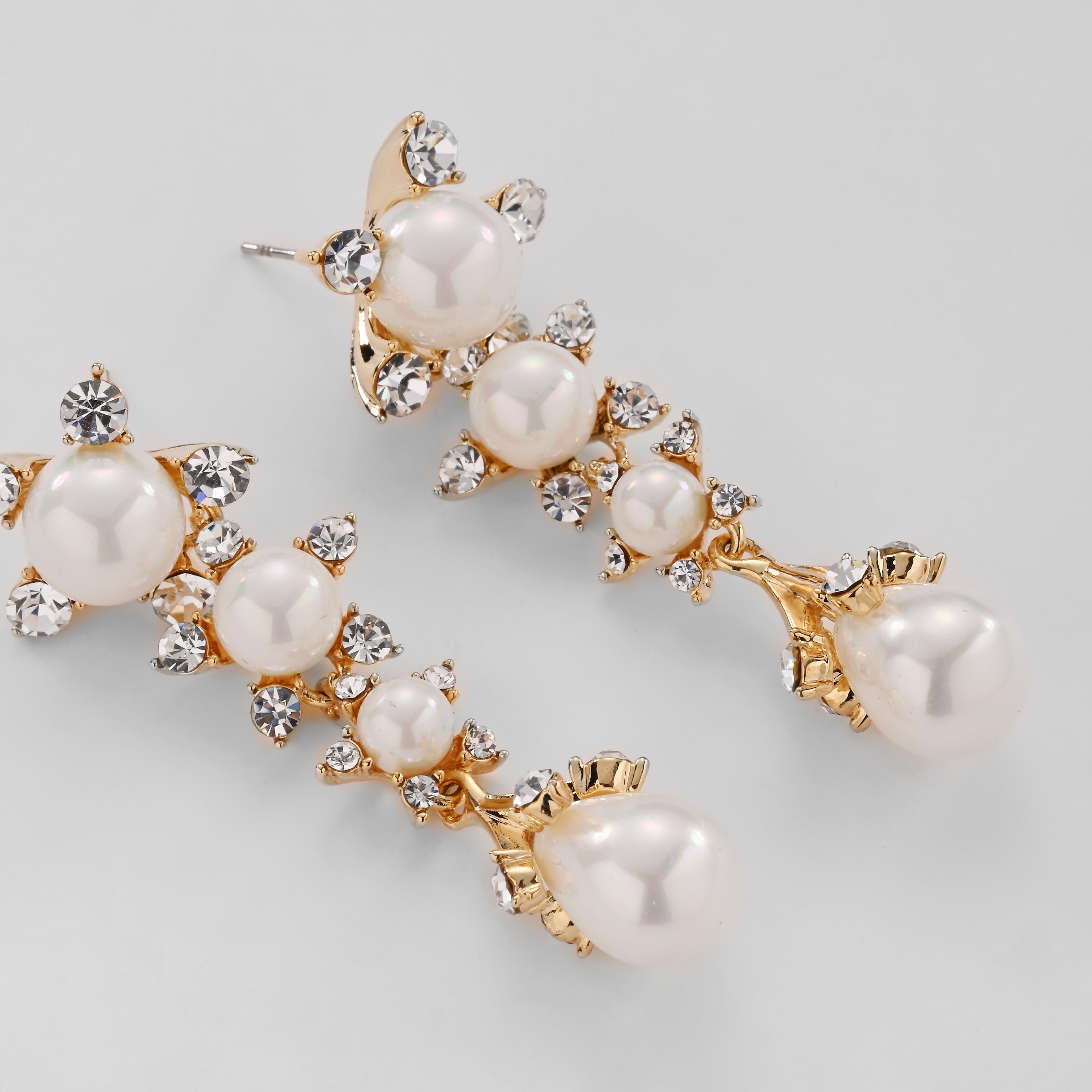 Pendientes colgantes de perla radiante