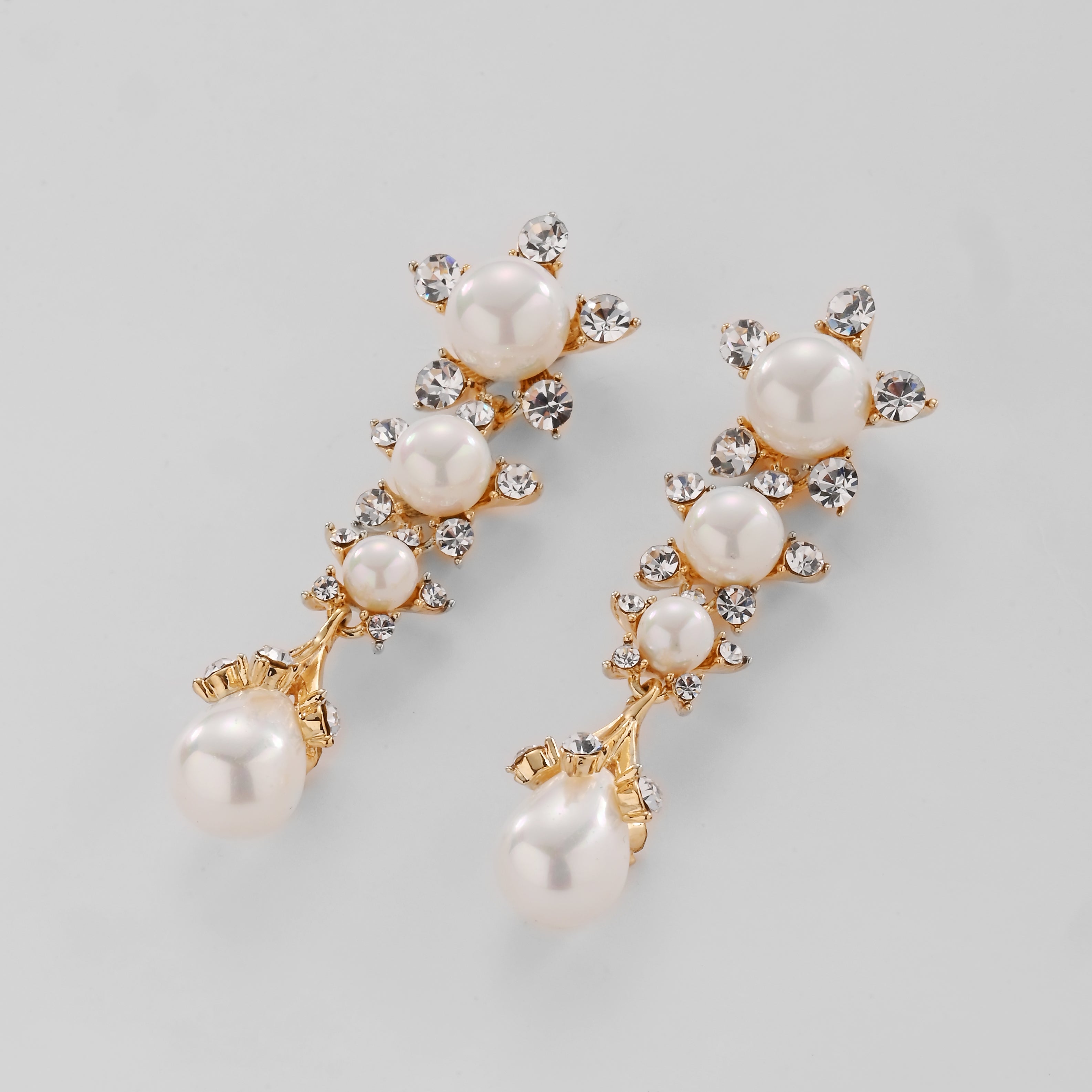 Pendientes colgantes de perla radiante