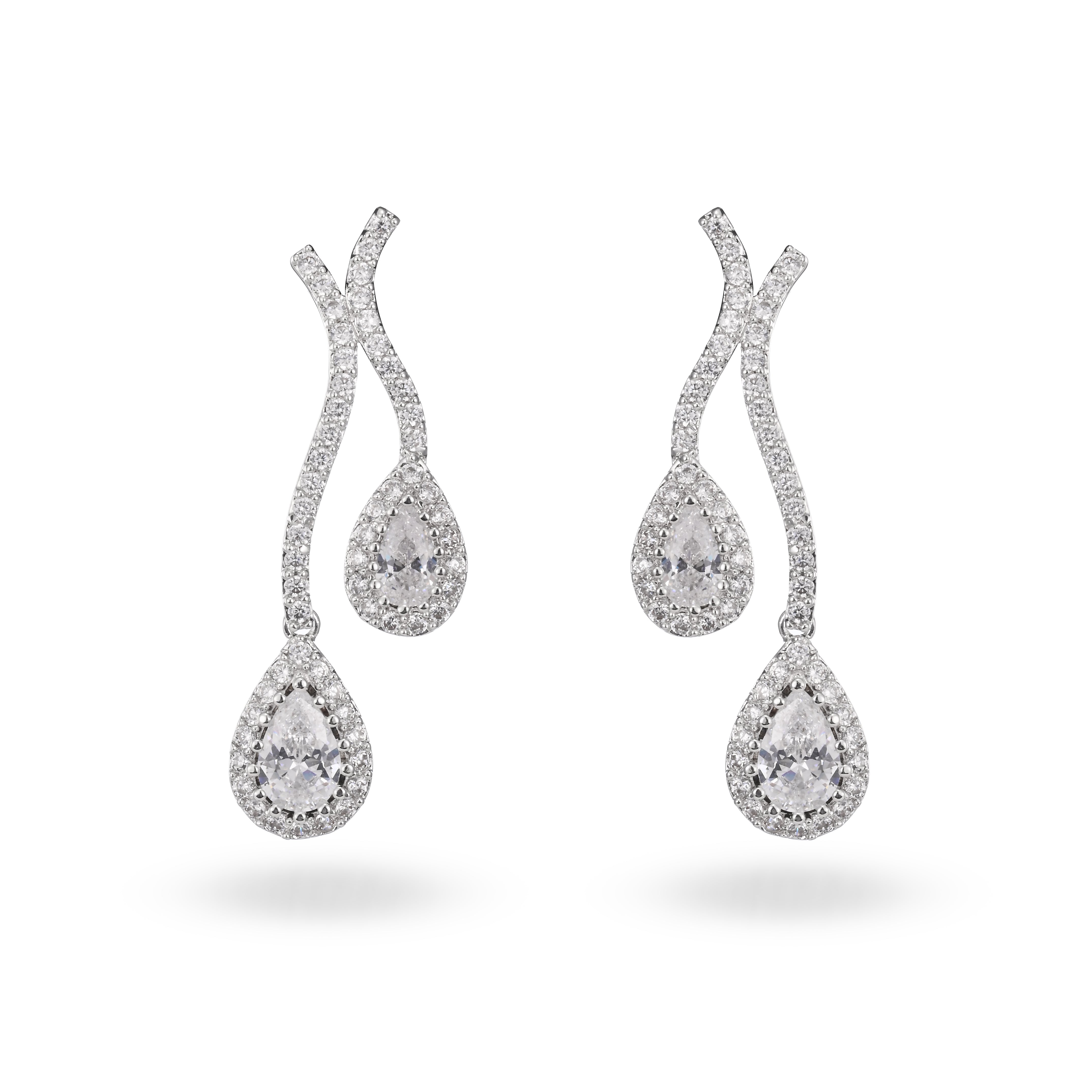 Pendientes de alas de cristal centelleantes