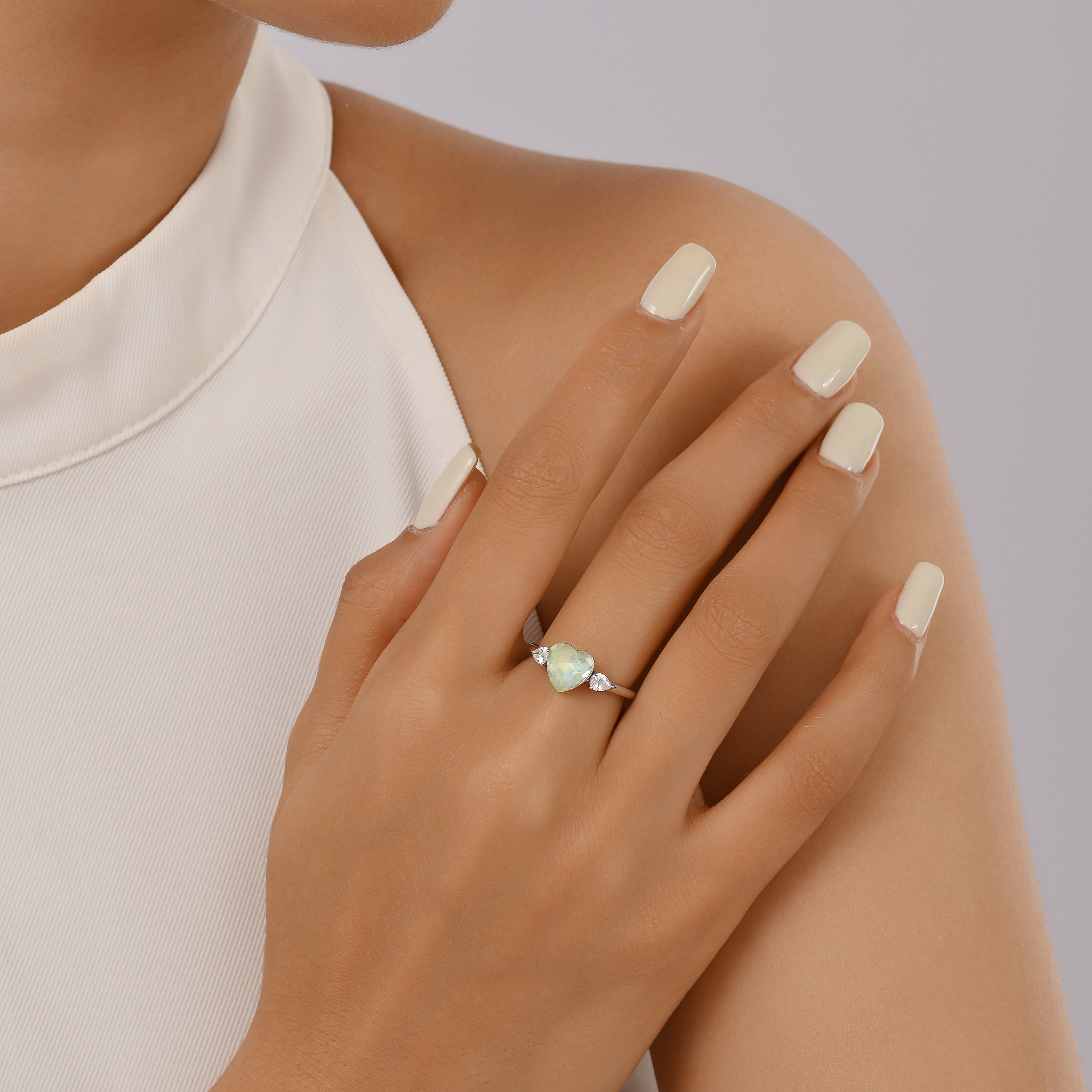 Anillo de corazón de océano