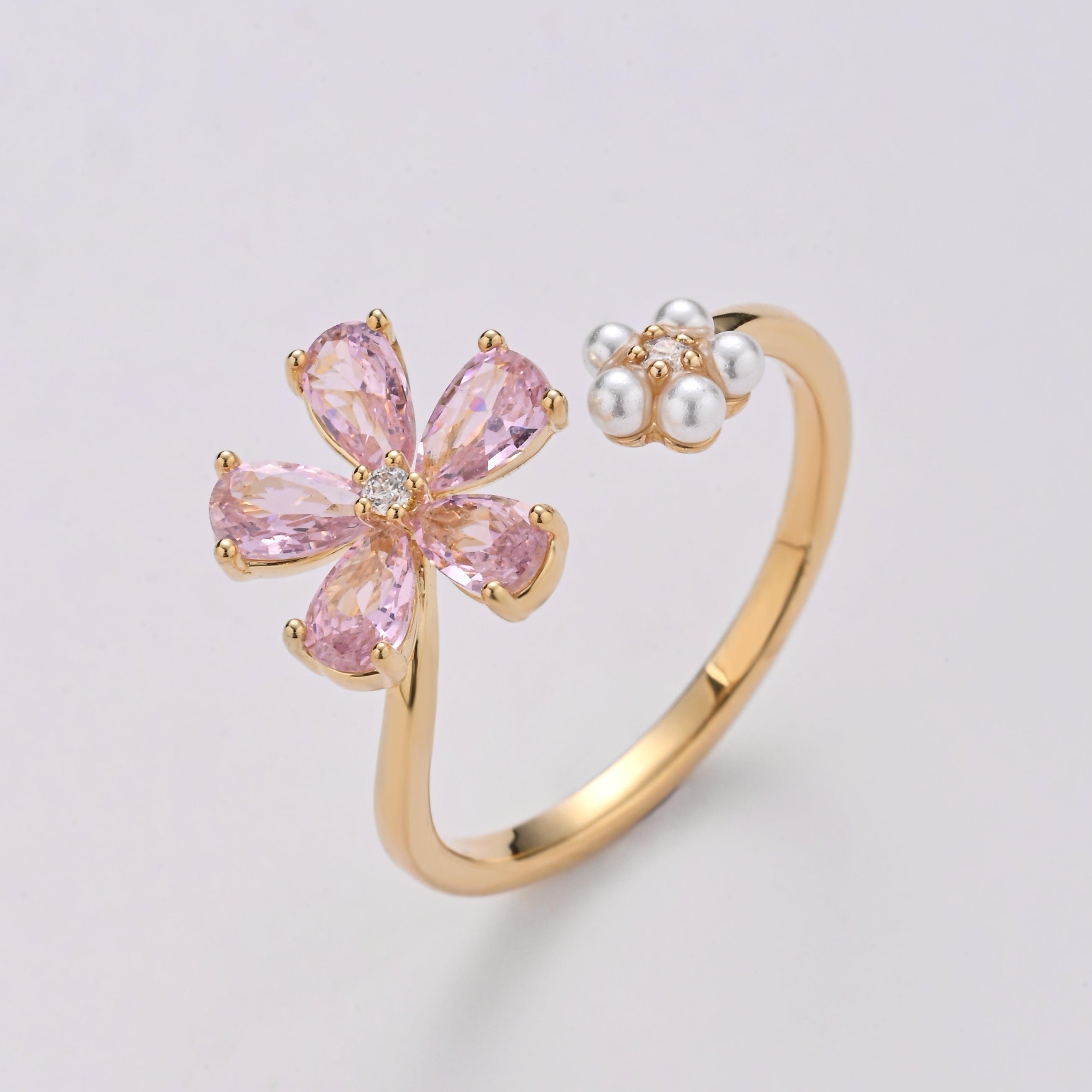 Anillo envolvente de perla Sakura
