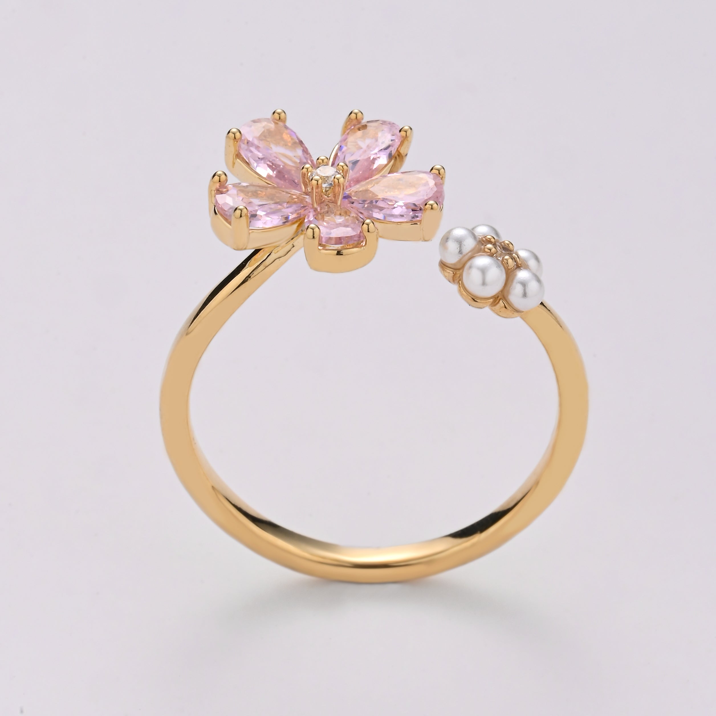 Anillo envolvente de perla Sakura