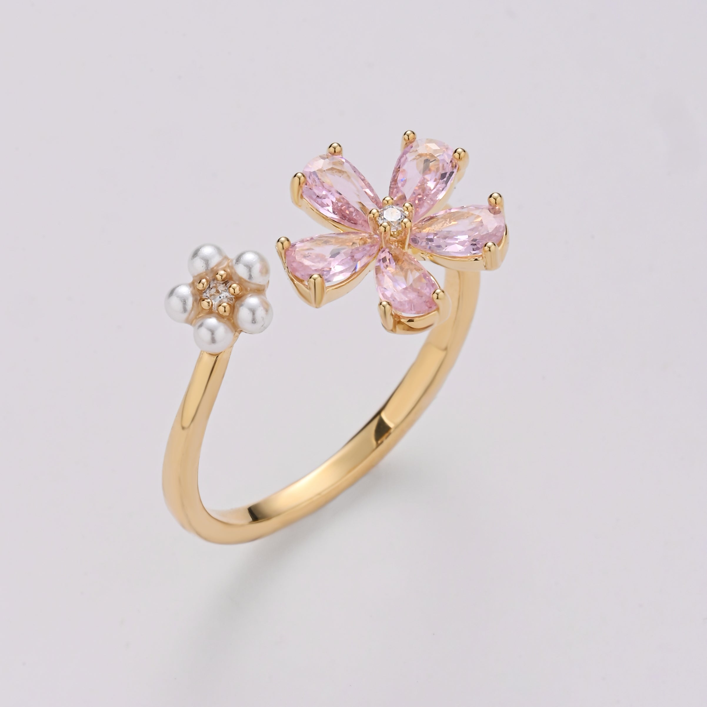 Anillo envolvente de perla Sakura