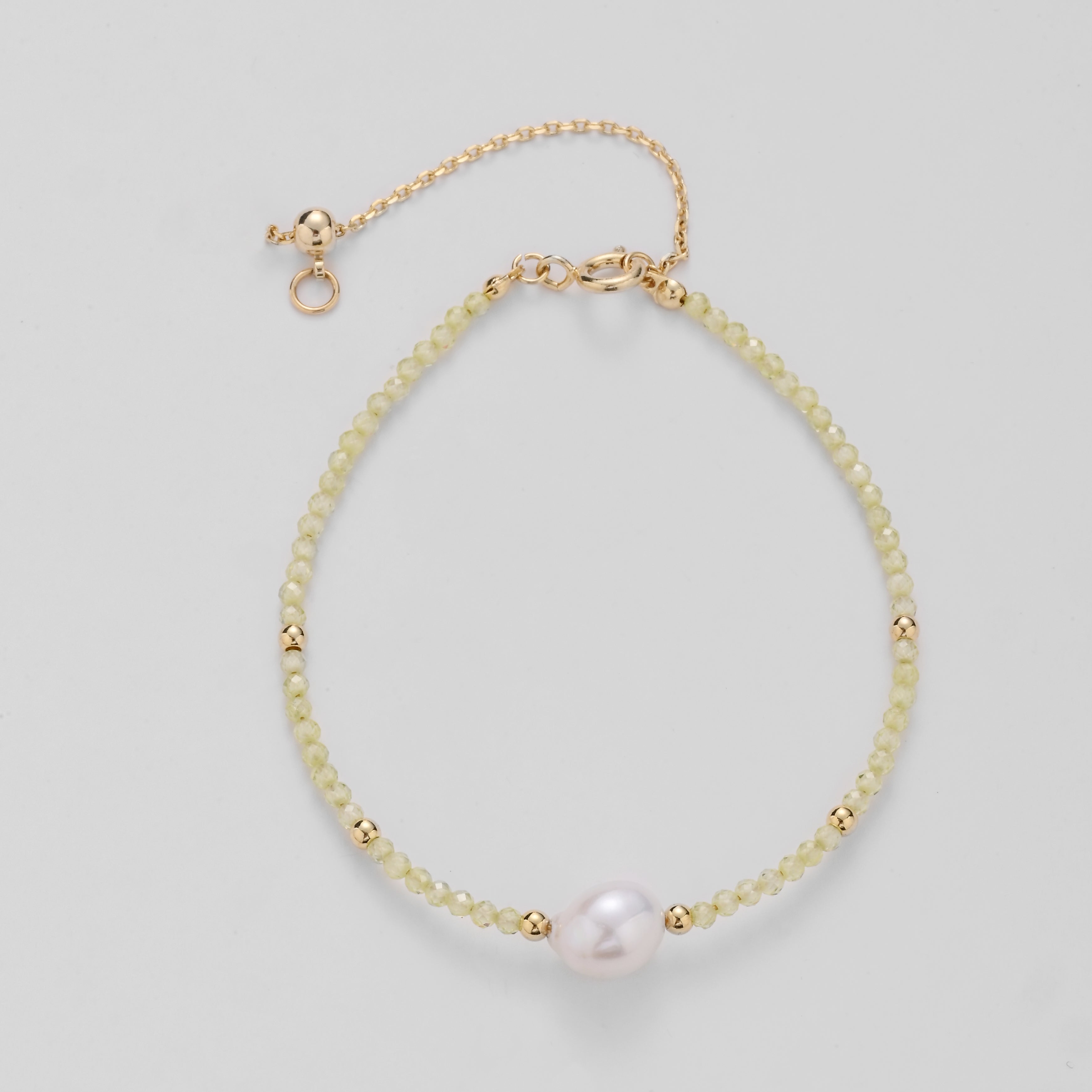 Pulsera ajustable de perlas de agua dulce