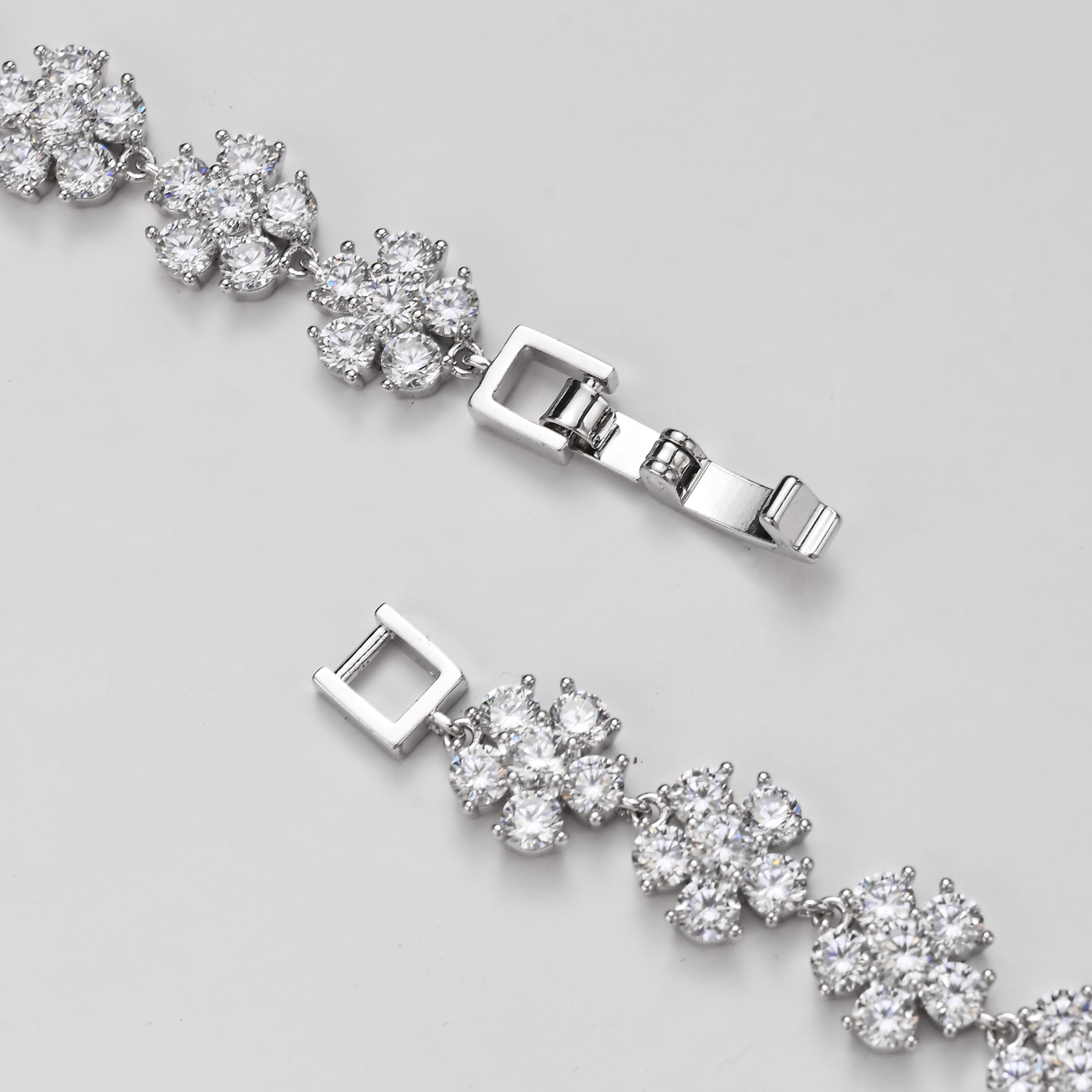 Crystal Floral Cascade Necklace