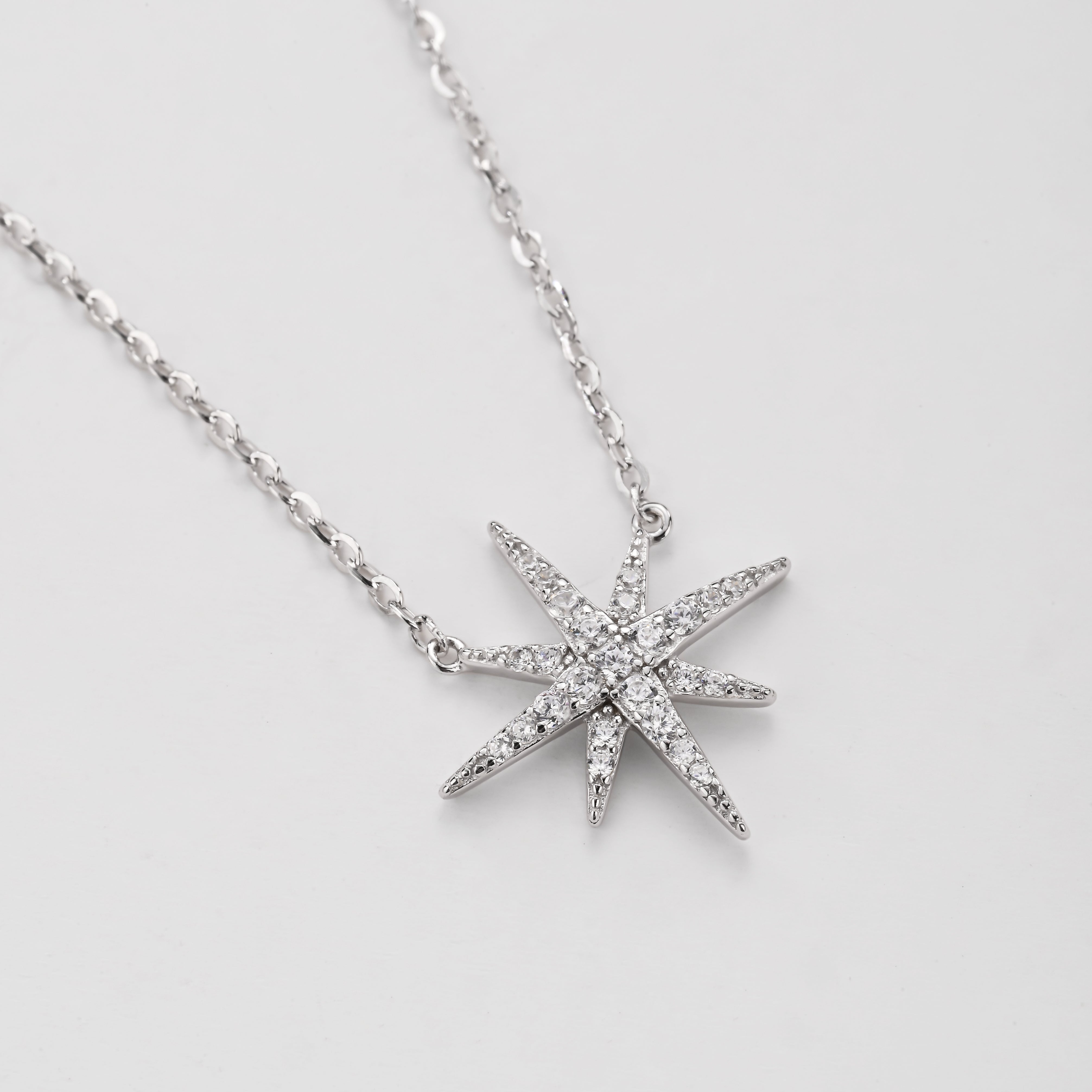 Collar colgante de estrella del norte