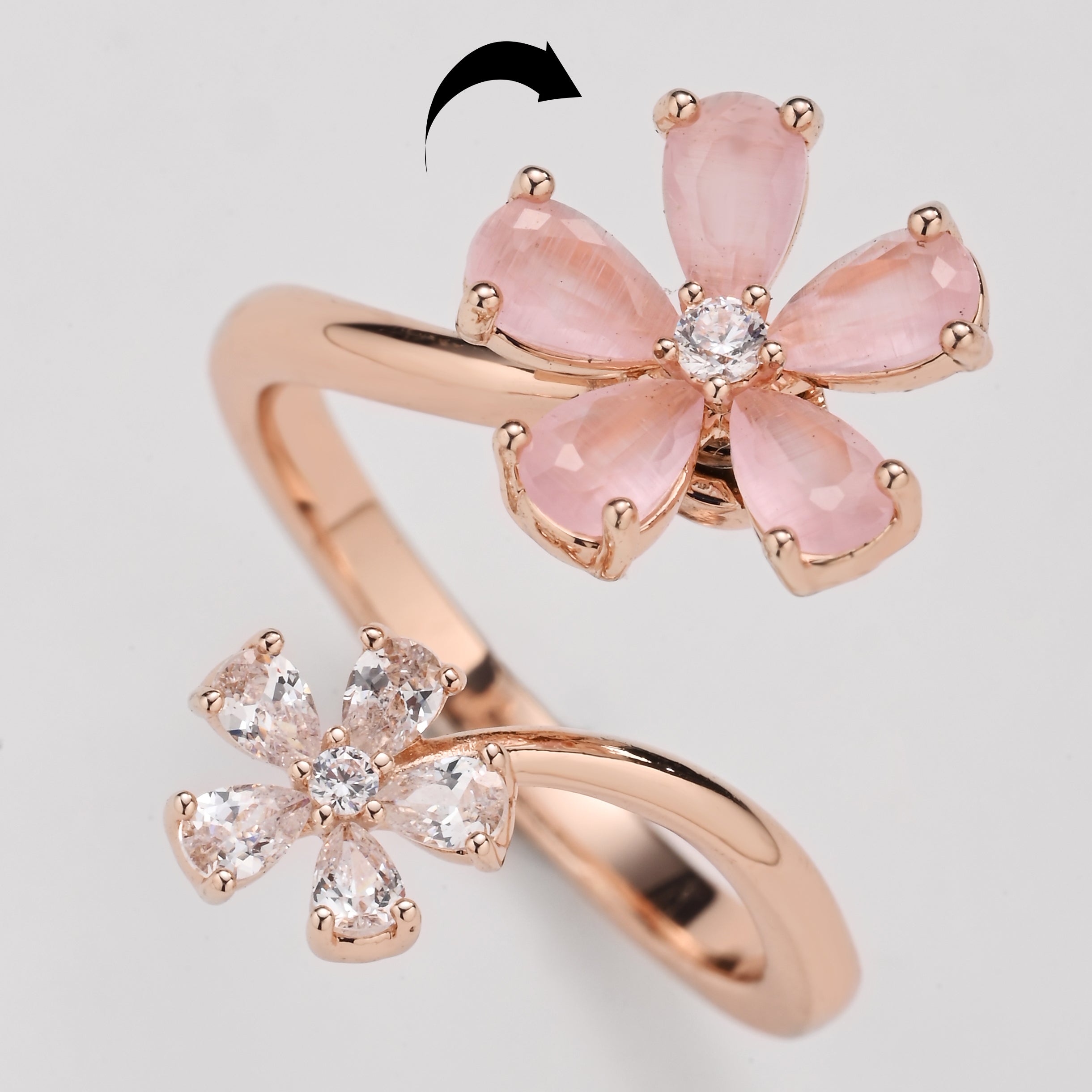 Anillo envolvente Blush Blossom