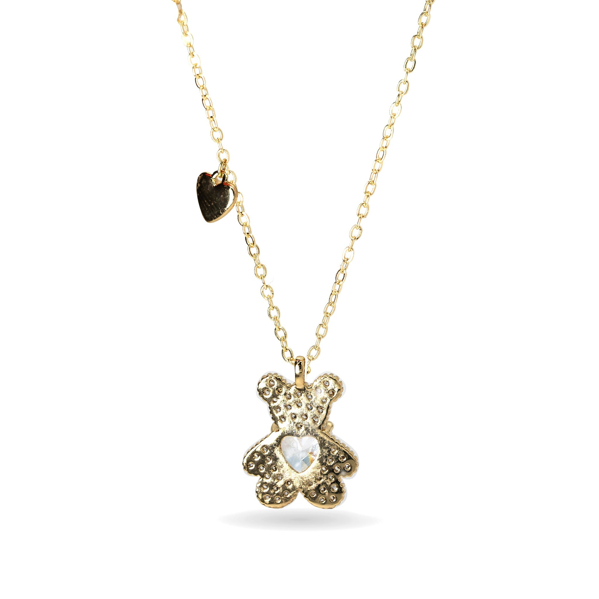 Collar de oso dulce con doble amor